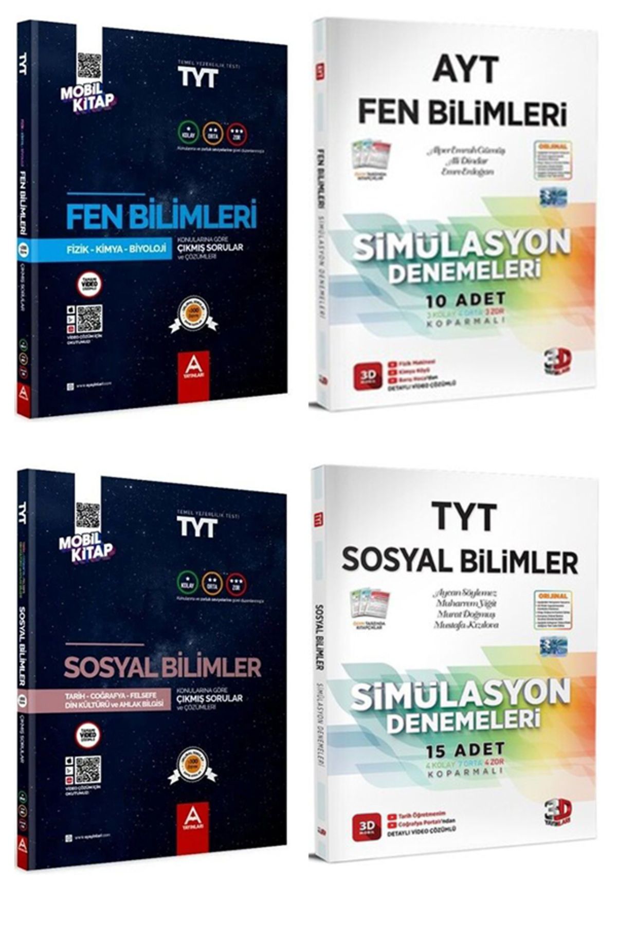 A Yayınları 2025 TYT Sosyal ve Fen Bilimleri Çıkmış Sorular Deneme Seti