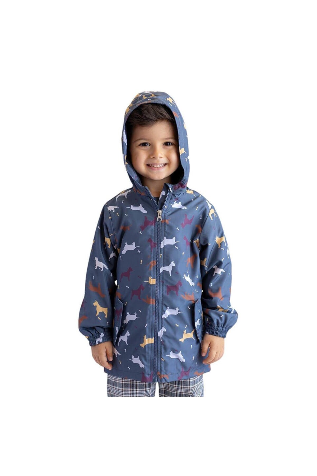 Zeyland Unisex Çocuk Yağmurluk-Antrasit fotoğrafı 2 (önizleme)