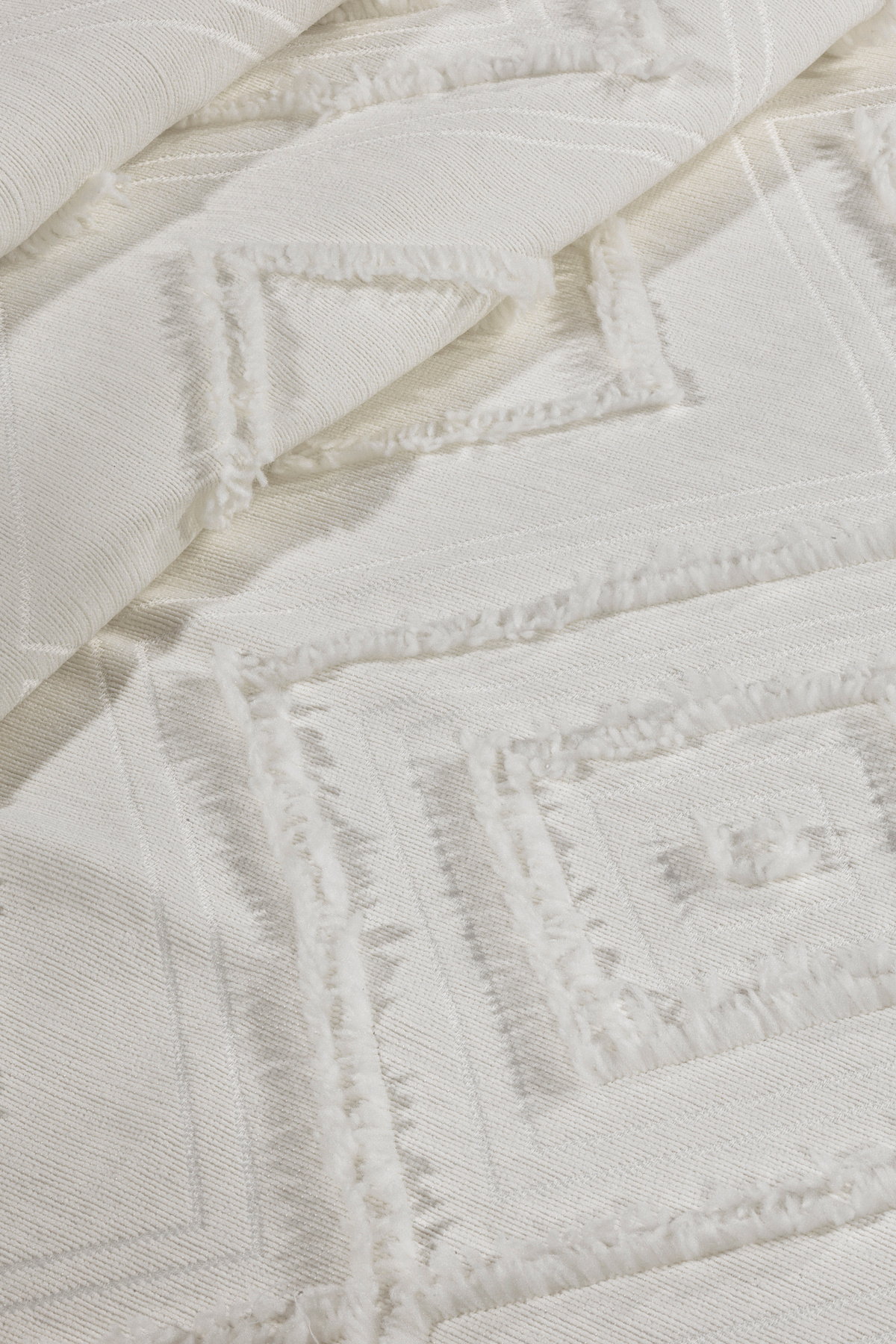 CANDAN ÇEYİZ-Nordic Single Bedspread 180X250 and 1 Pillow Ecru 6
