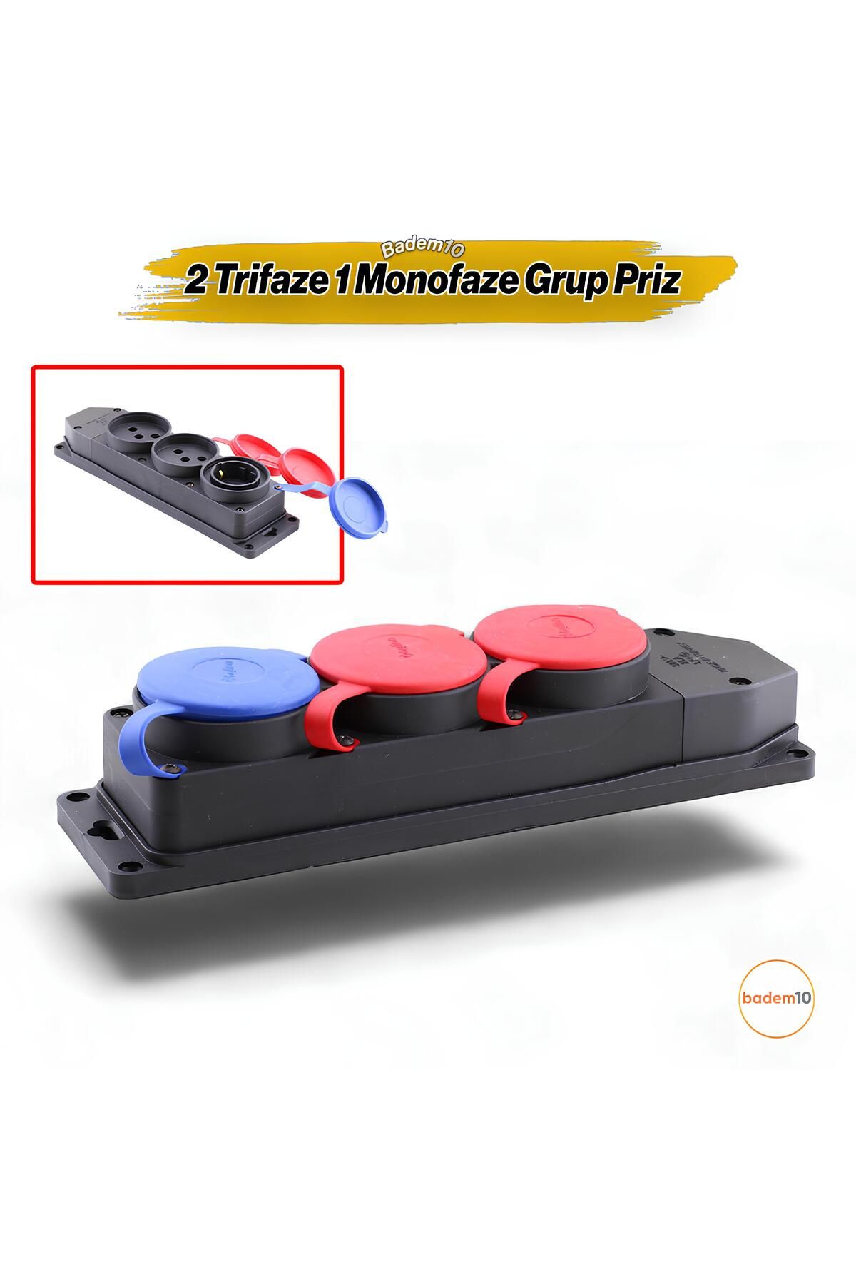 Badem10-2 Three Phase 1 Single Phase 3 Multiplier Group Socket Wireless and Combined Covered Terminal Block Rubberized 6