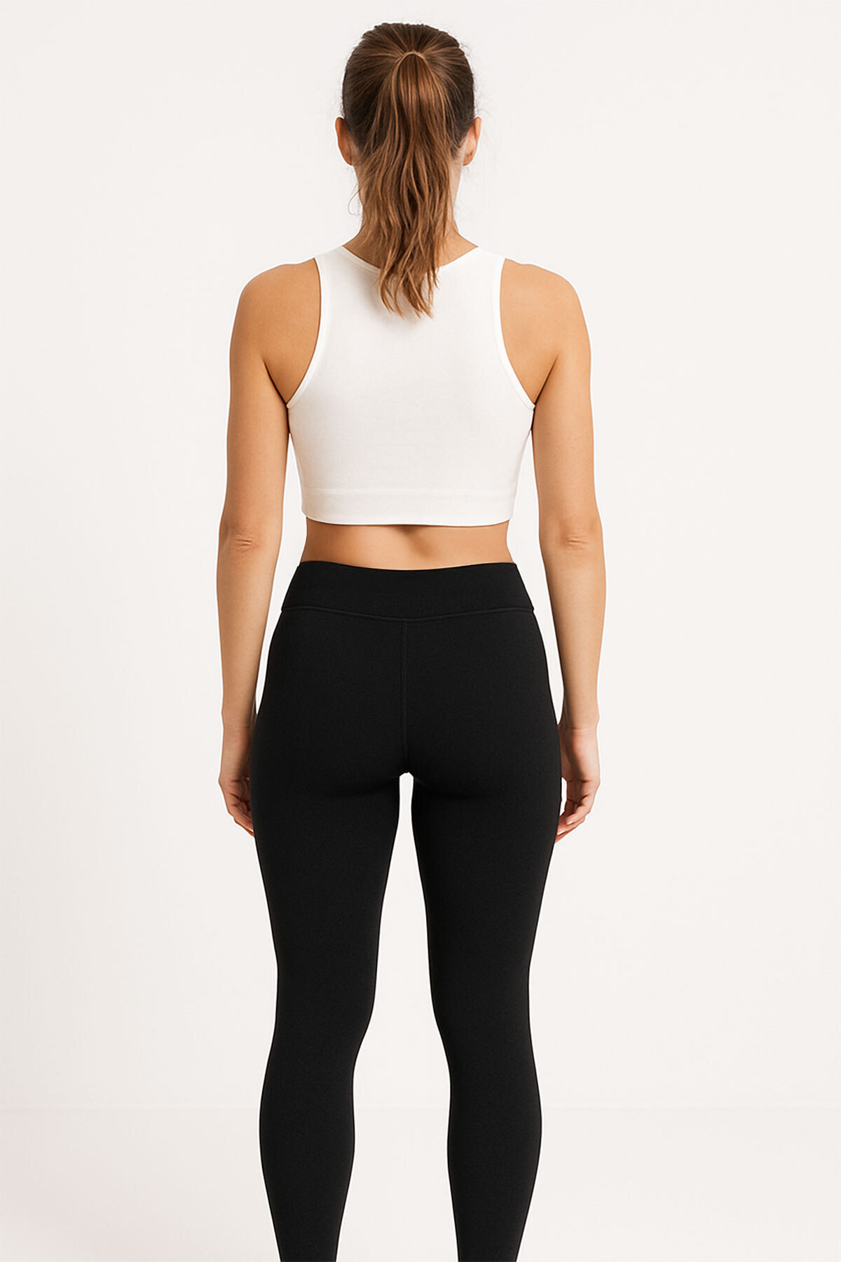 Evojean-Black High Waist Recovery Women's Leggings Sports Daily Use Yoga Leggings 4