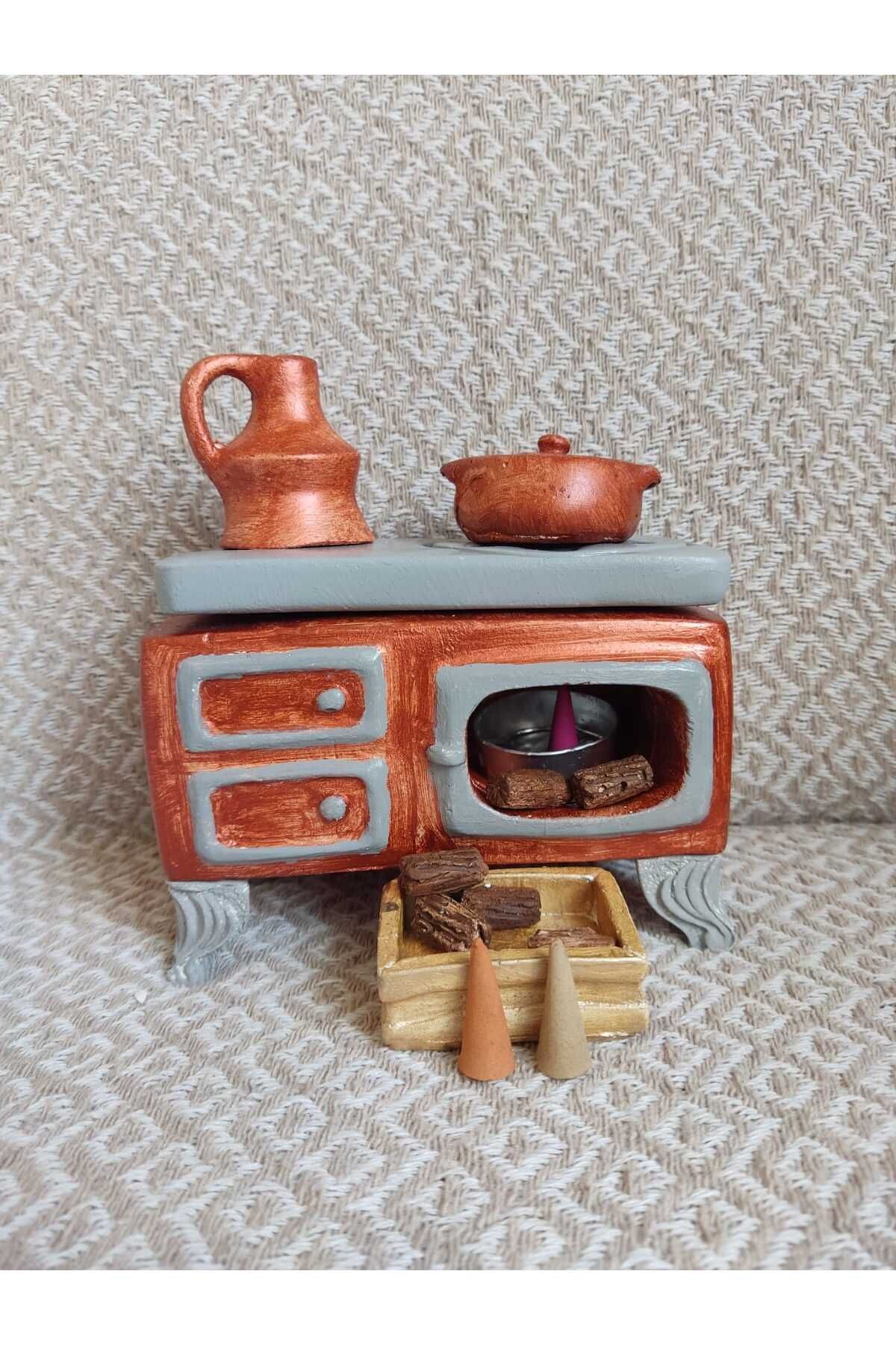 Pelajik 3 Konik Tütsü + Kuzine Soba Tütsülük,Ev Dekorasyon,Dekoratif Obje,Buhurdanlık,mumluk