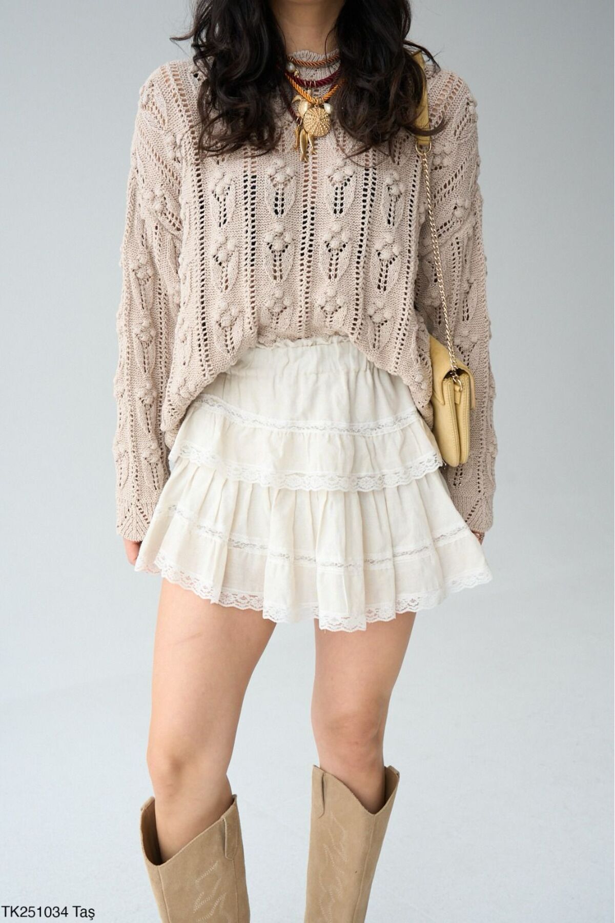 Lupies-Women's Oversize Thin Knit Sweater 4