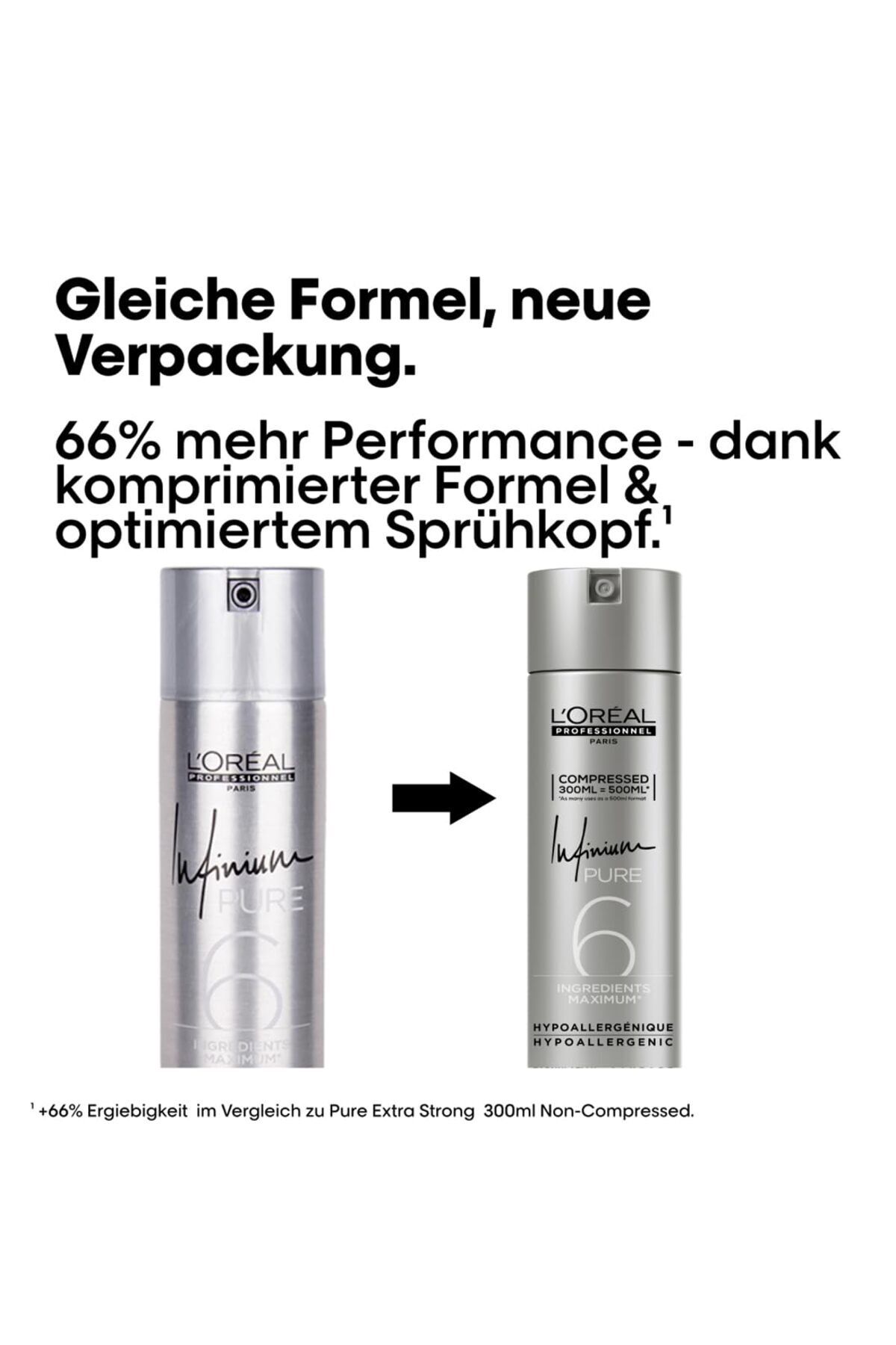 اسپری مو INFINIUM PURE EXTRA FORT موهای فوق العاده قوی 300 میل بسته بندی جدید L'oreal Professionnel