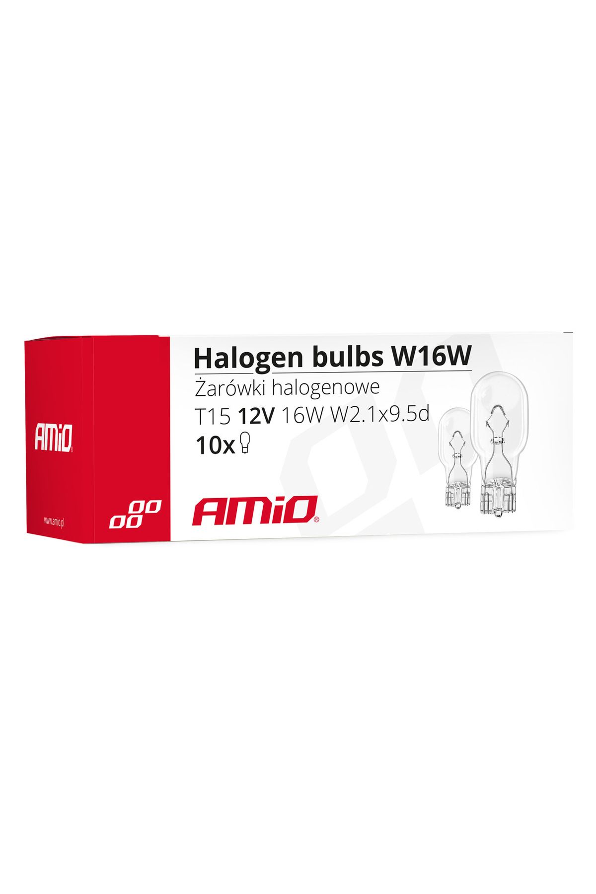 A ŞAMİOĞLU-Set of 10 halogen bulbs W16W, T15, 16W, W2.1x9.5d, 12V 3