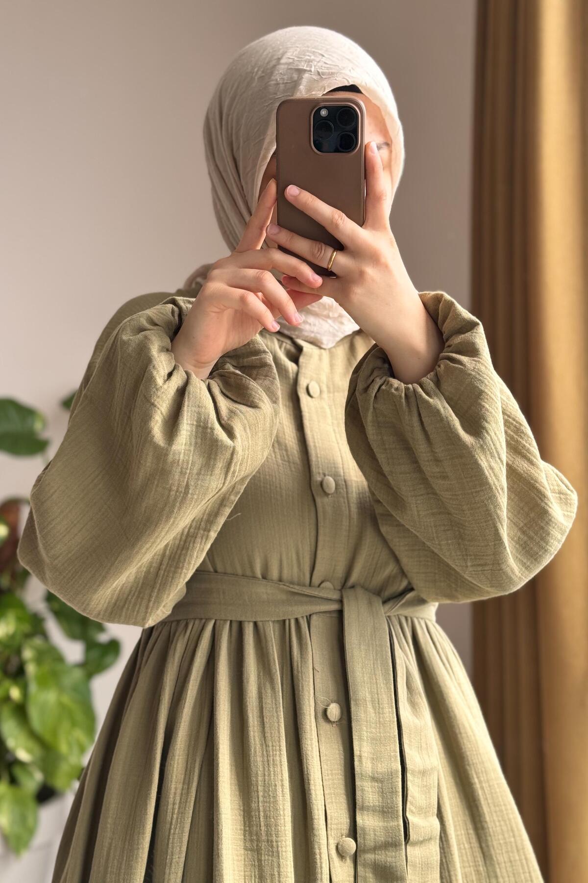 ANDE  Müslin Ferace- Ihlamur - Görsel 4