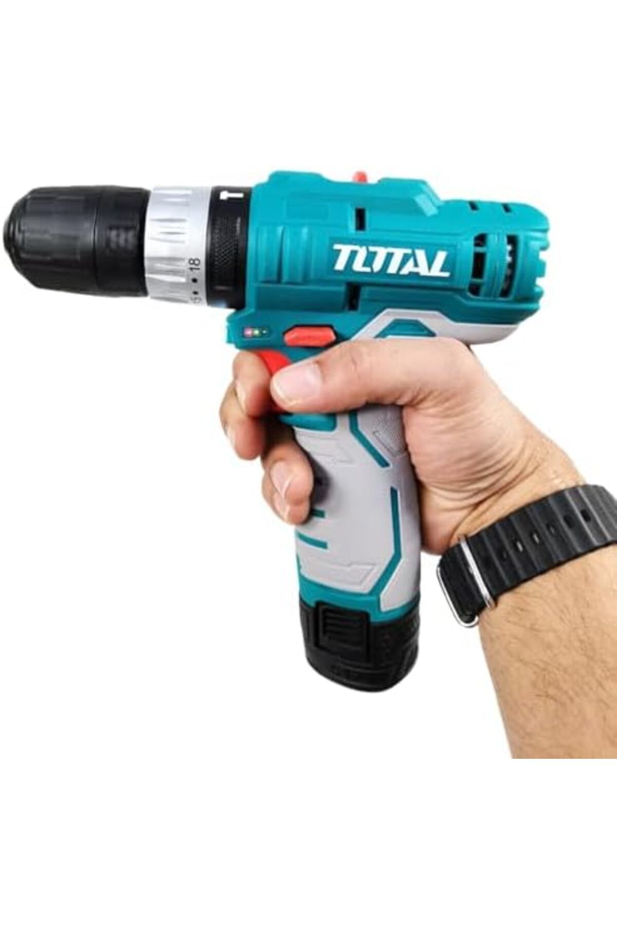 TOTAL-Cordless Drill Set - 18V, 2 Battery Packs, Drill & Driver with 2 Drill Bit Sets and Charger 3