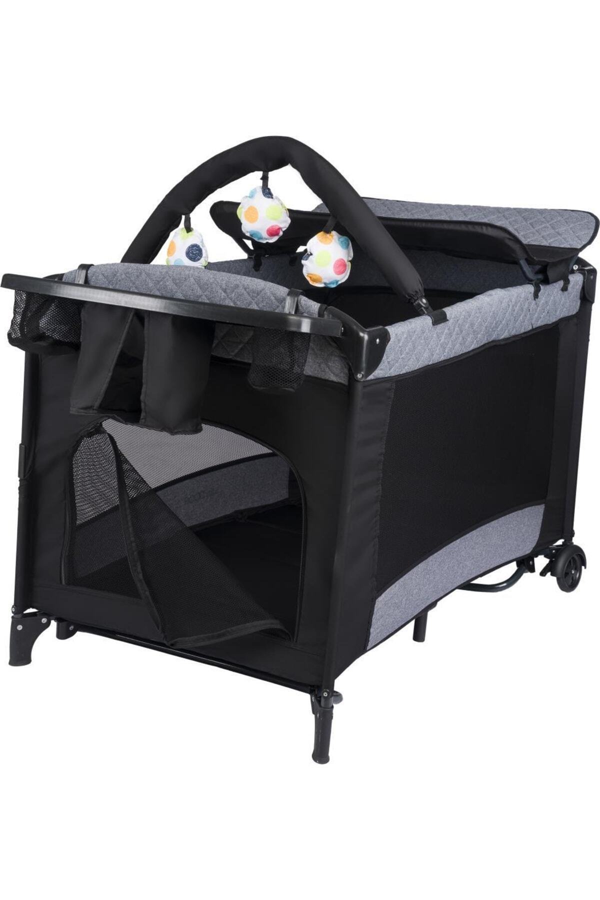 babydoor Mia Comfort Anne Yanı Park Yatak Oyun Parkı 70x110 +yatak Gri fotoğrafı 3 (önizleme)