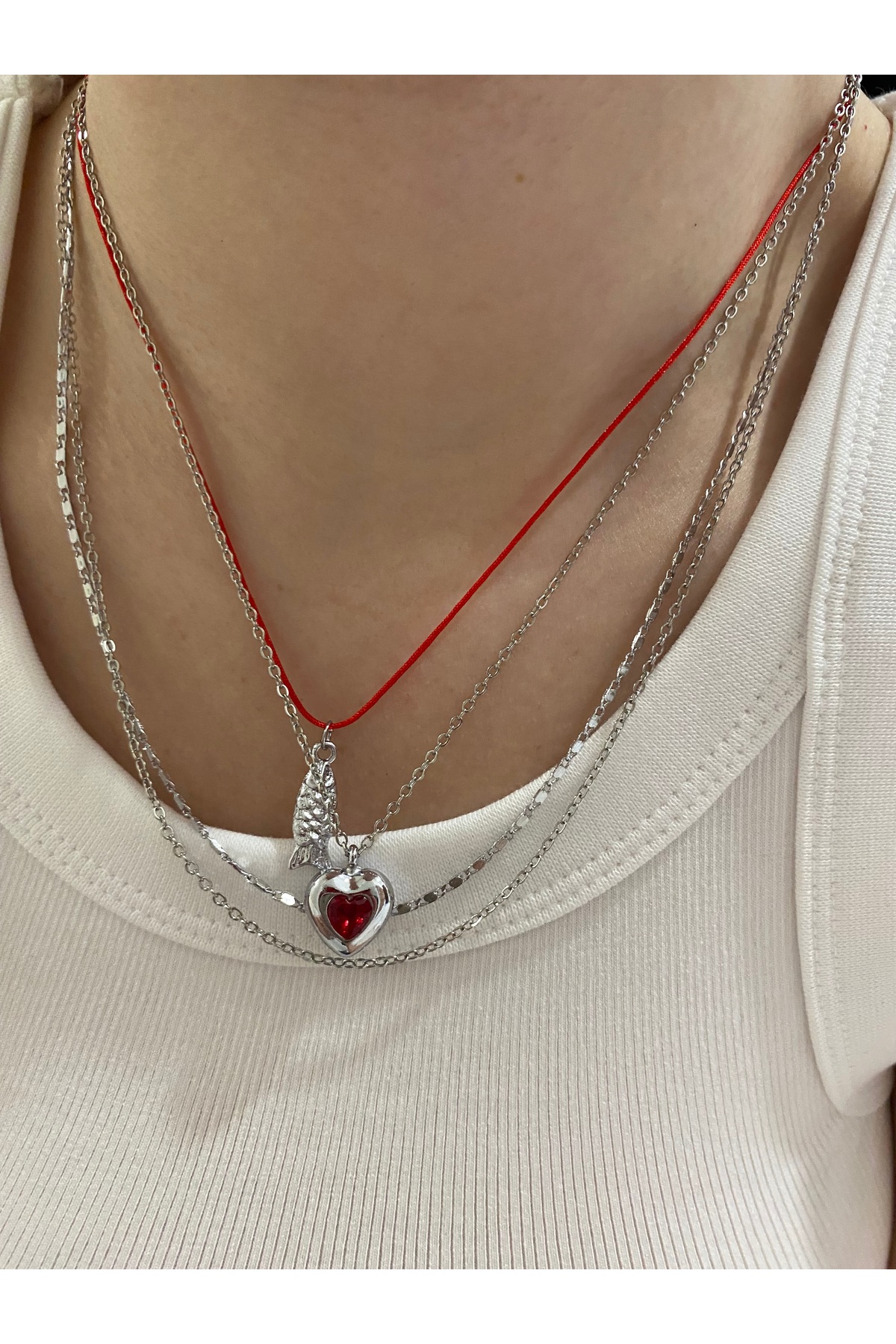 Fiamoss  Kadın El Yapımı Tasarım Kolye Seti - Görsel 2