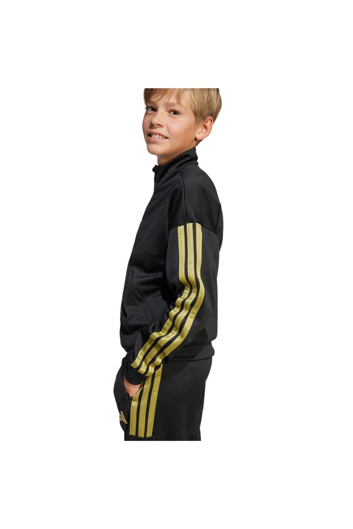 adidas Unisex Çocuk Siyah Ceket J HOT COF TTOP JI6185 fotoğrafı 4 (önizleme)