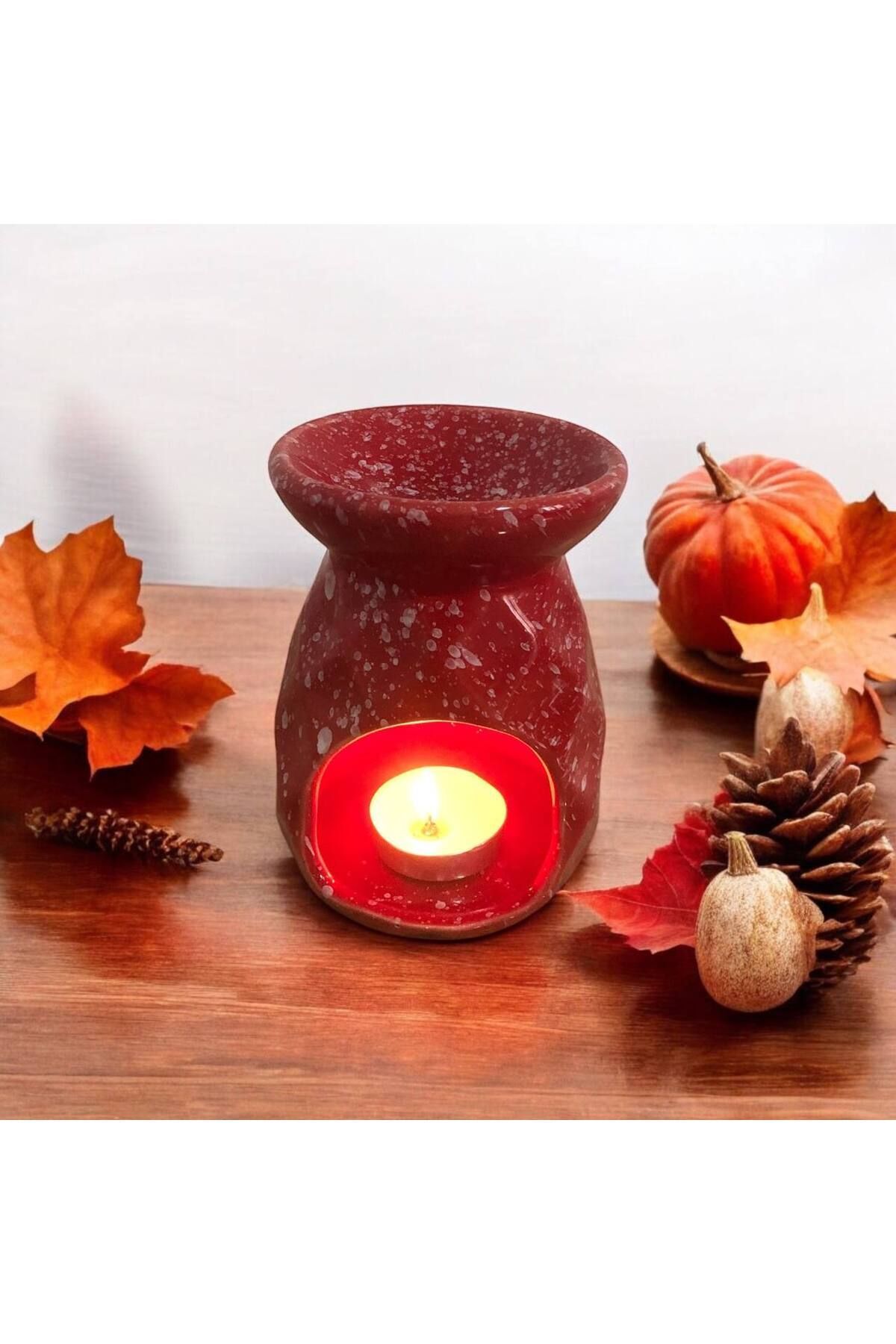 HomeSipahi Seramik Ananas desen buhurdanlık ( 1 Adet tealight mum ve tek kullanımlık esans ile gönderilir)