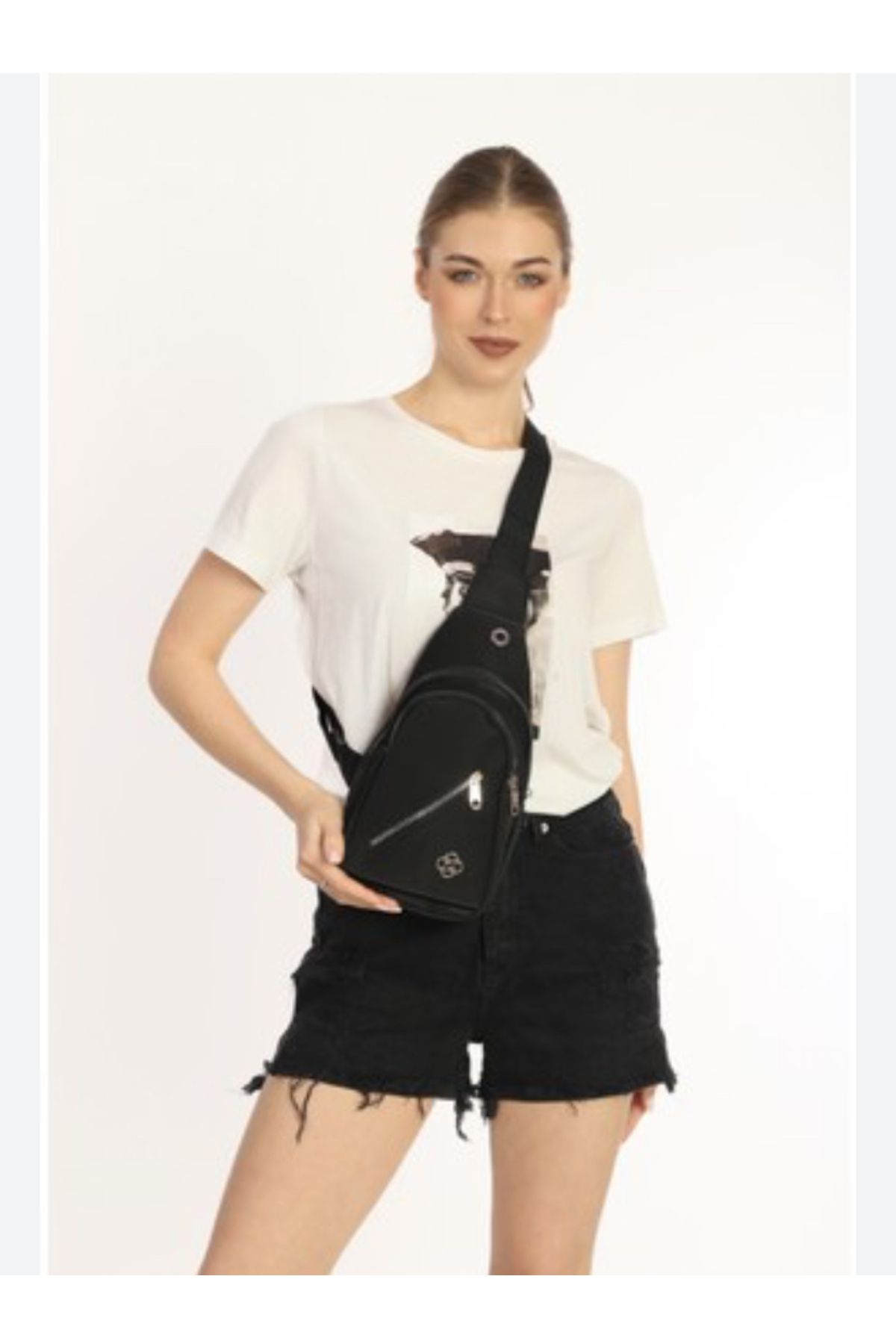 ARCET Unisex Çapraz Askılı Çok Gözlü Çanta