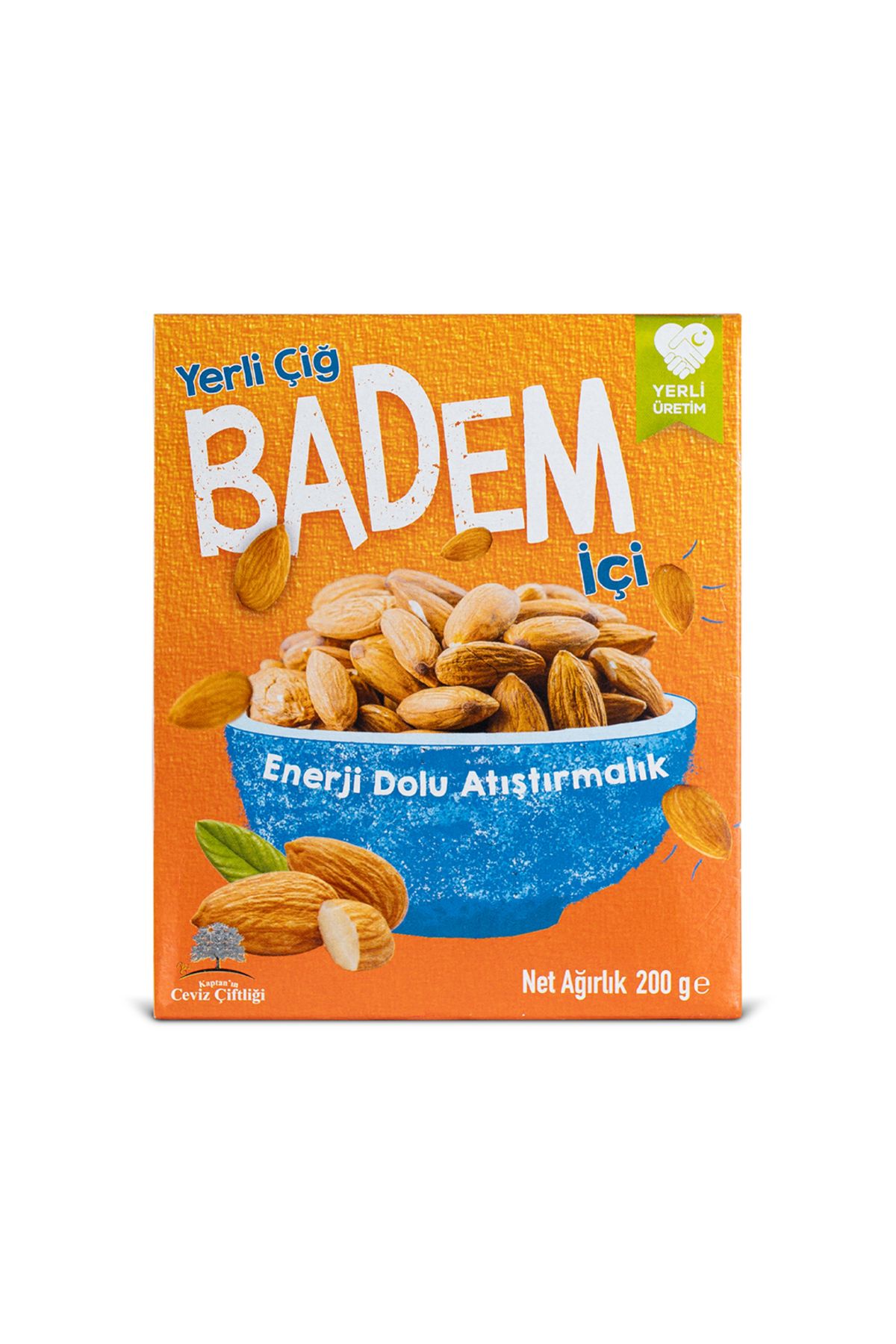 Kaptan Yerli Çiğ Badem İçi 200 Gr