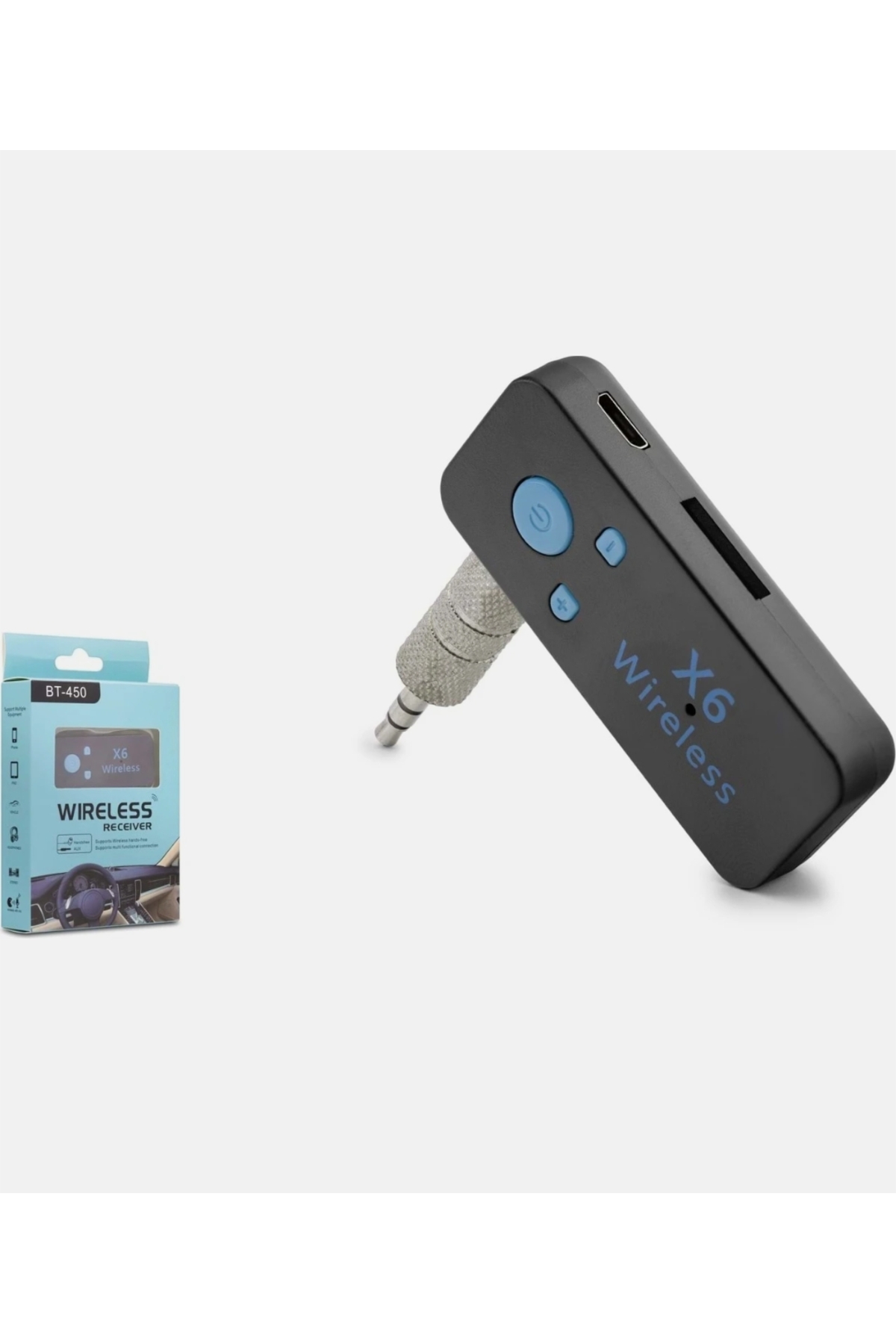 emrebilisim Araçlar için uyumlu Aux Bluetooth X6 Dongle Araç Muzik