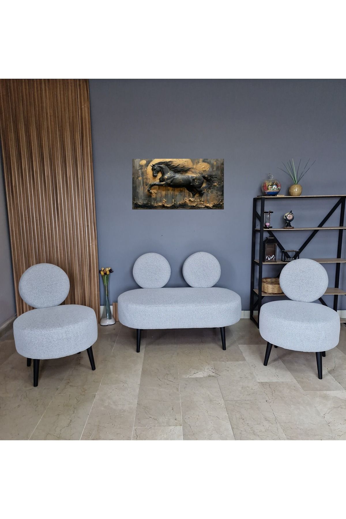 WATERYBROOK DÜNYA Ofis-Bekleme Salonu Koltuk Takimi Mobilya Takımı Balkon- Ofis Büro Koltuğu - Şönil Kumaş