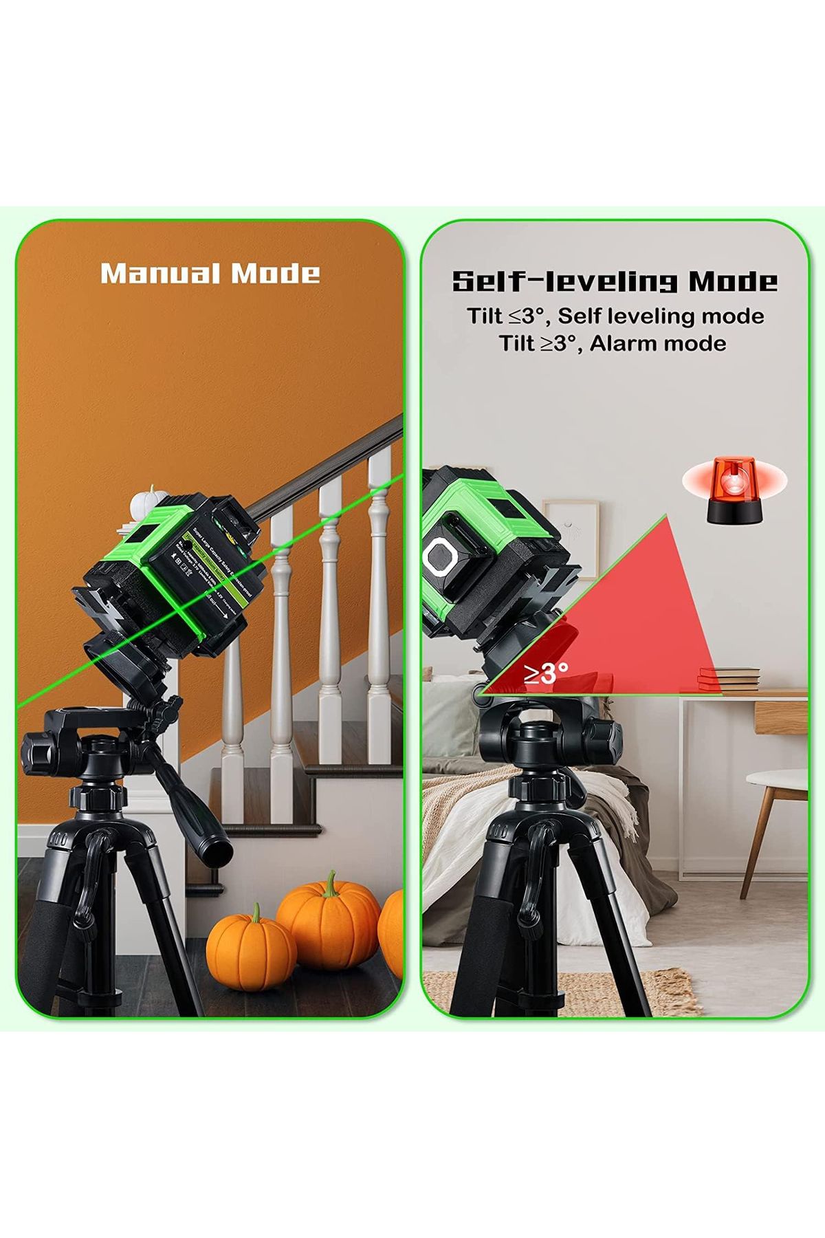 Generic-12-Line 360° Green Laser Level Kit with Remote, Tripod, Magnetic Stand & Case. 8