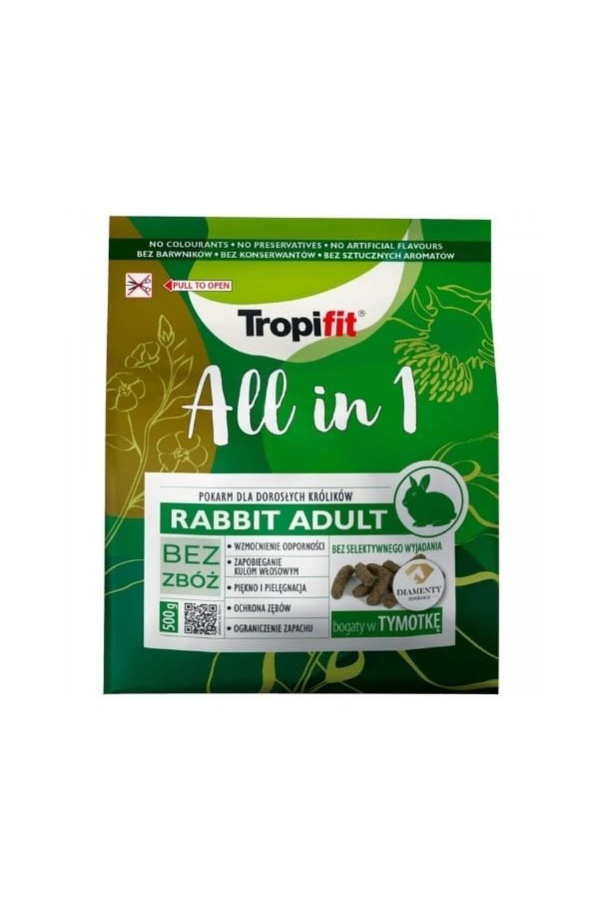 Tropical Tropifit All In 1 Tahılsız Yetişkin Tavşan Yemi 500 Gr