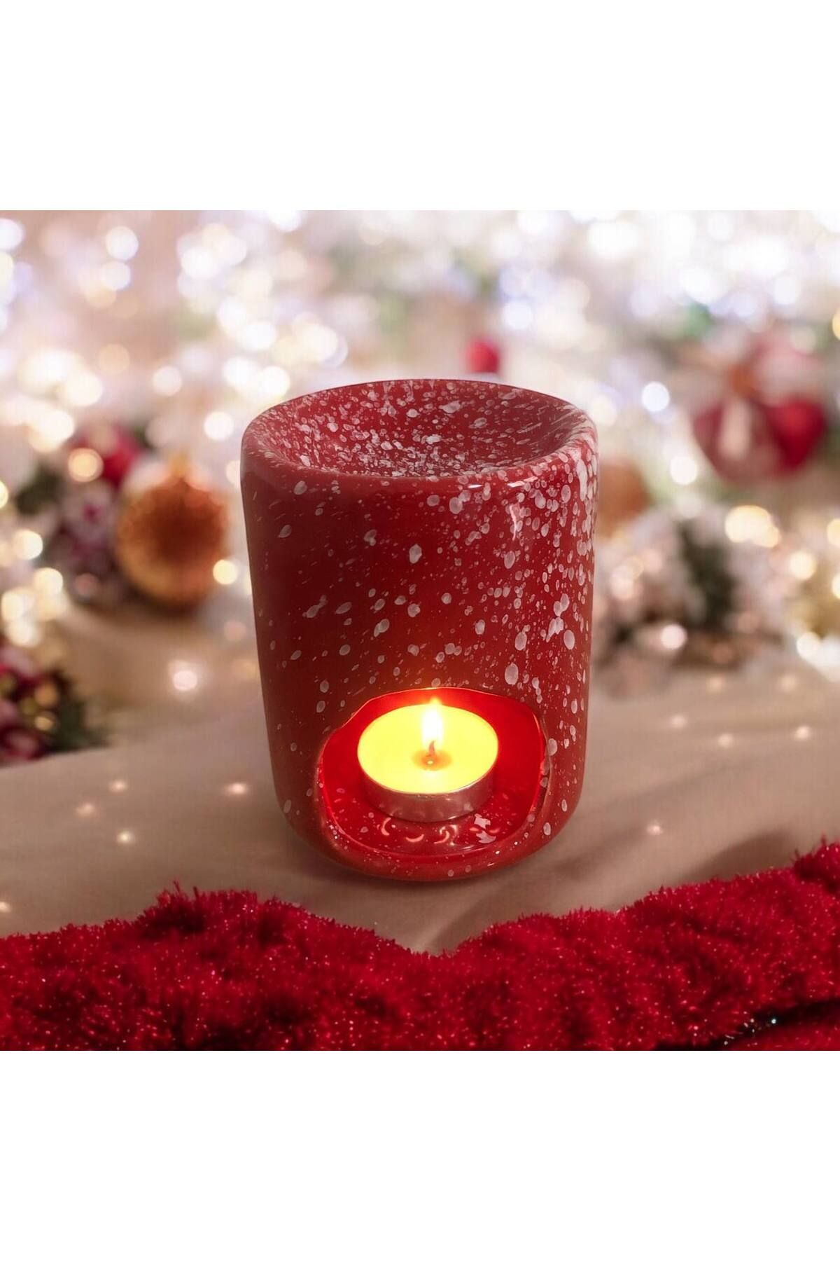 HomeSipahi Seramik yağmur desen buhurdanlık ( 1 Adet tealight mum ve tek kullanımlık esans ile gönderilir)