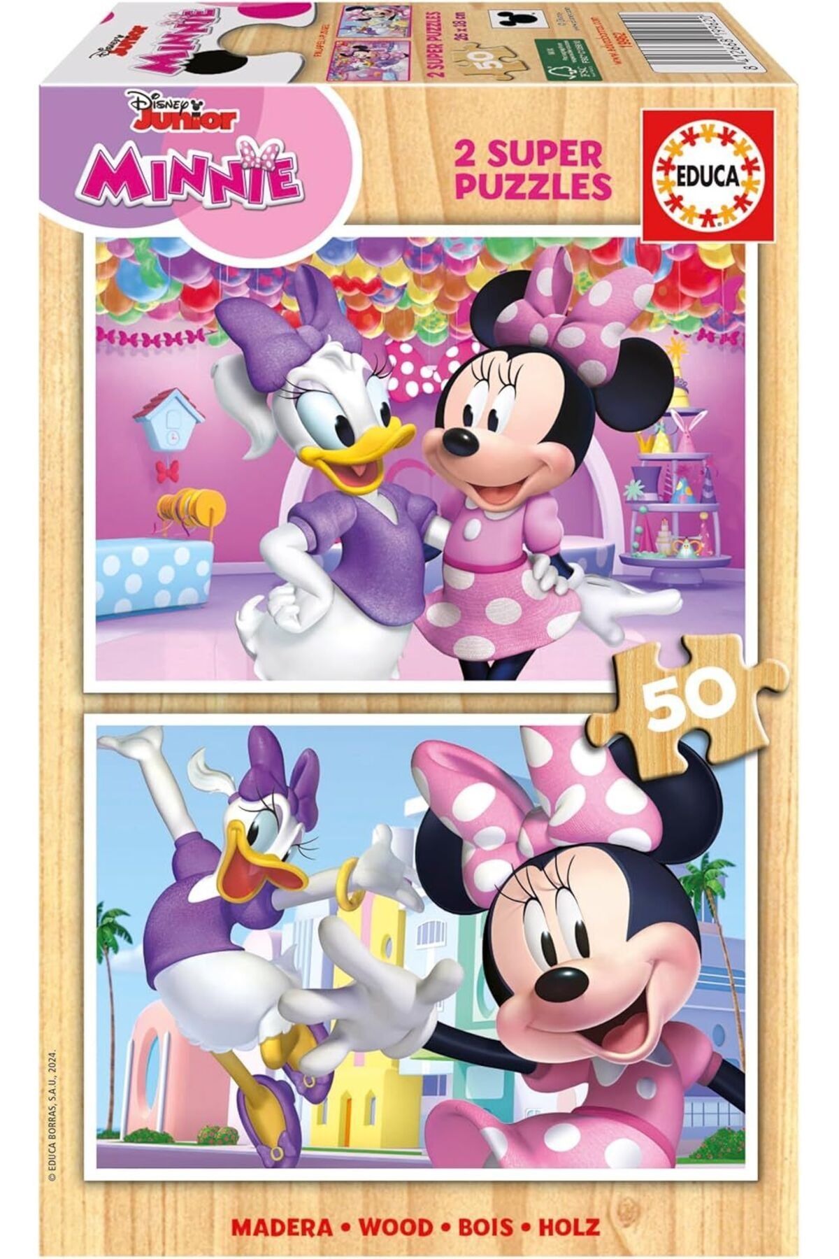 Educa Puzzle Educa 2x50 Parça Kız Çocuk Disney Minnie MOuse Puzzle ...