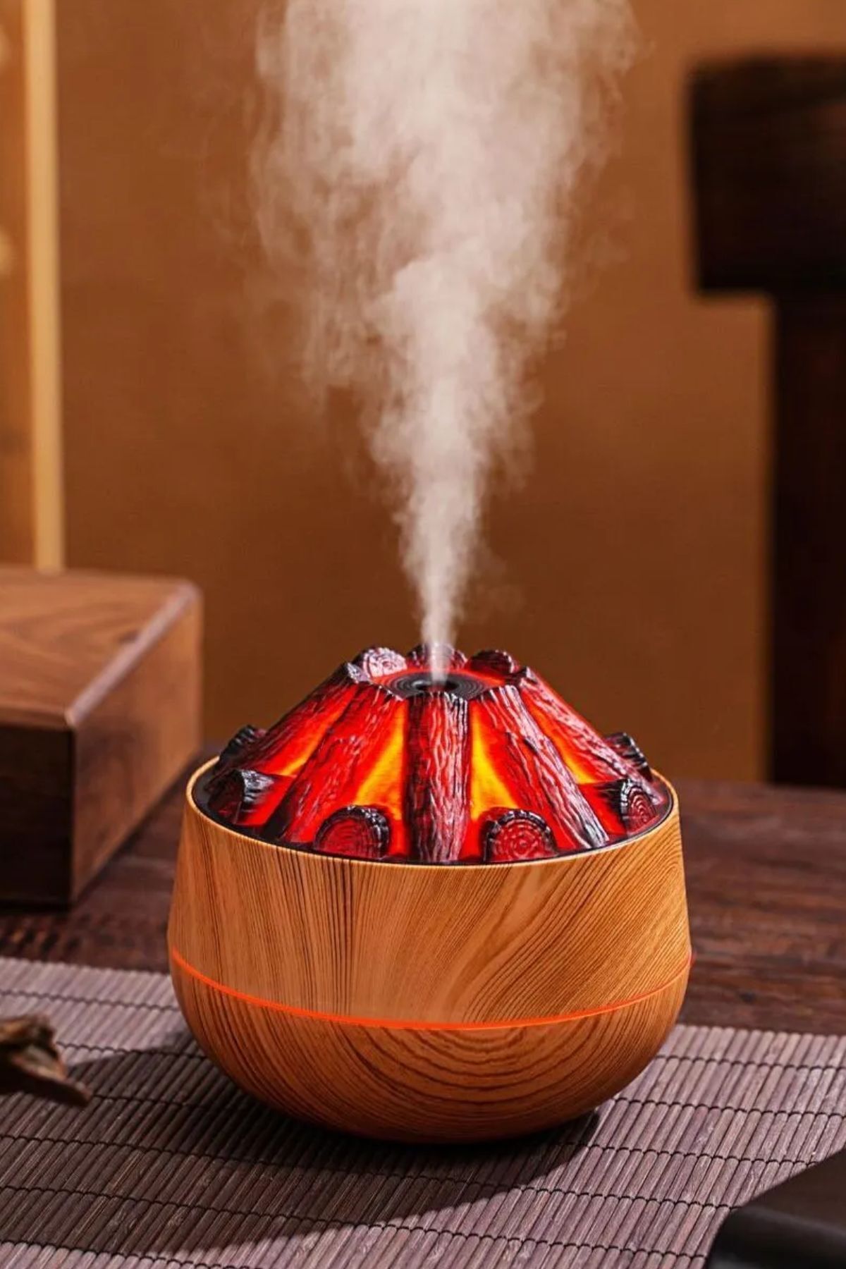teknotrust Ultrasonik Hava Nemlendirici Aroma Difüzörü Led Işıklı 300ml Buhar Makinesi Koku Yayıcı