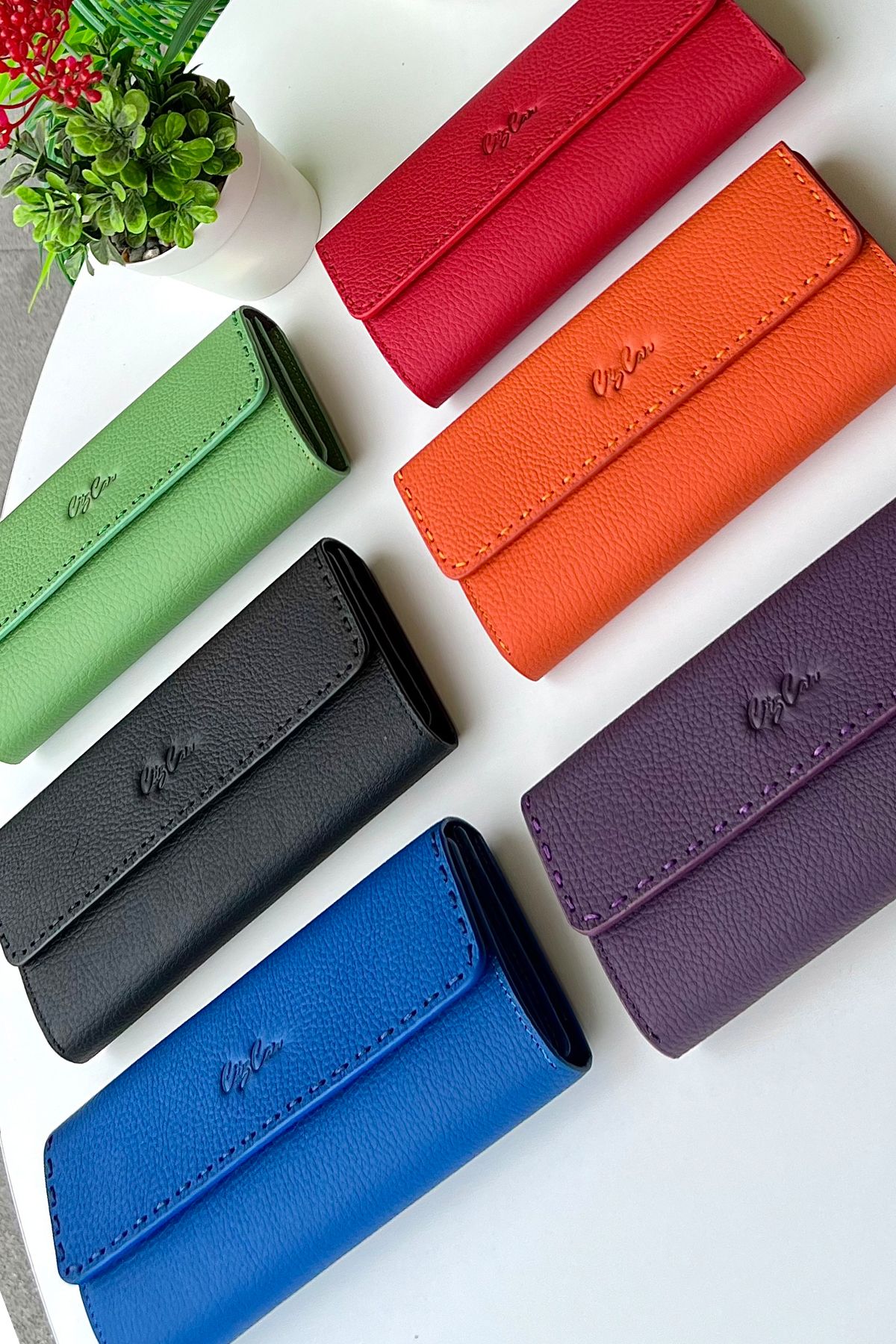 CüzCan-Hilton Black Genuine Leather Women's Wallet with Knitted Detail 6