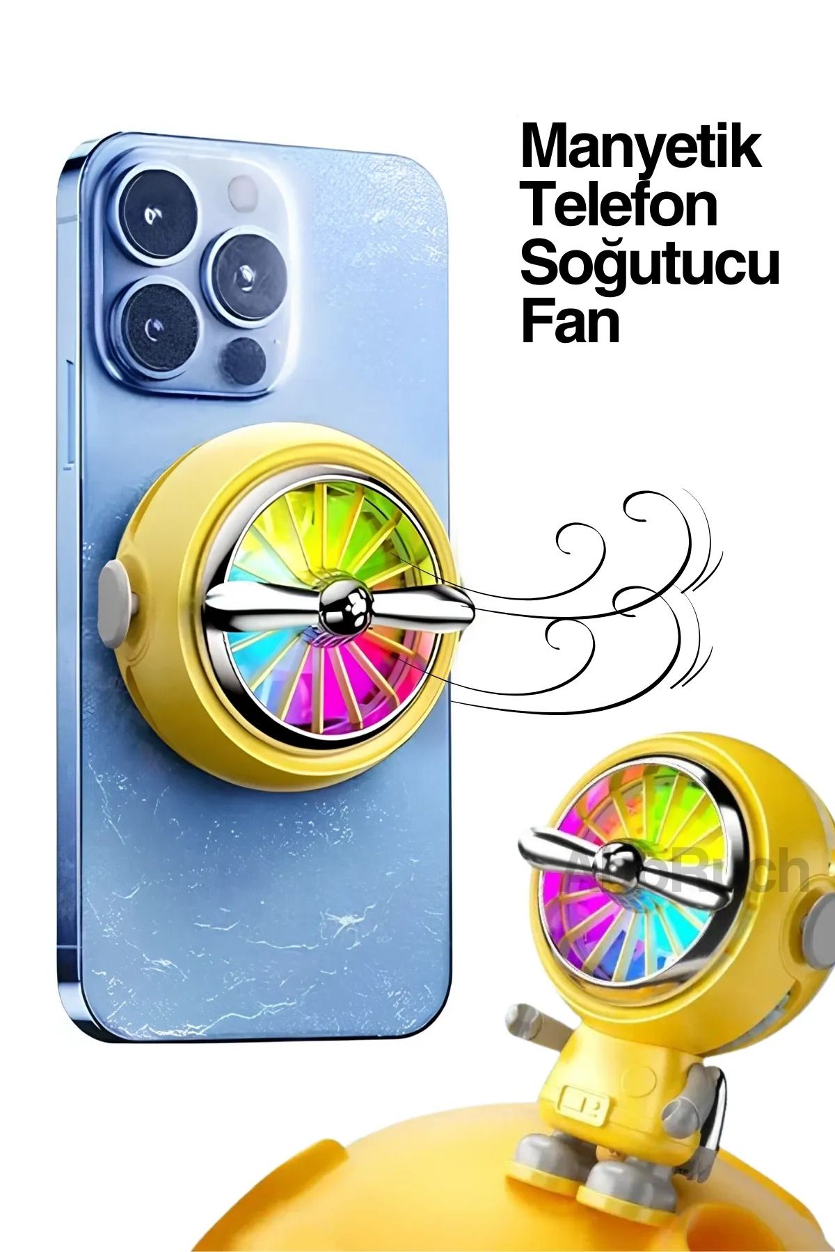 İMEXTECH A02 Evrensel Android Ios Uyumlu Soğutucu Manyetik Telefon Soğutma Fanı
