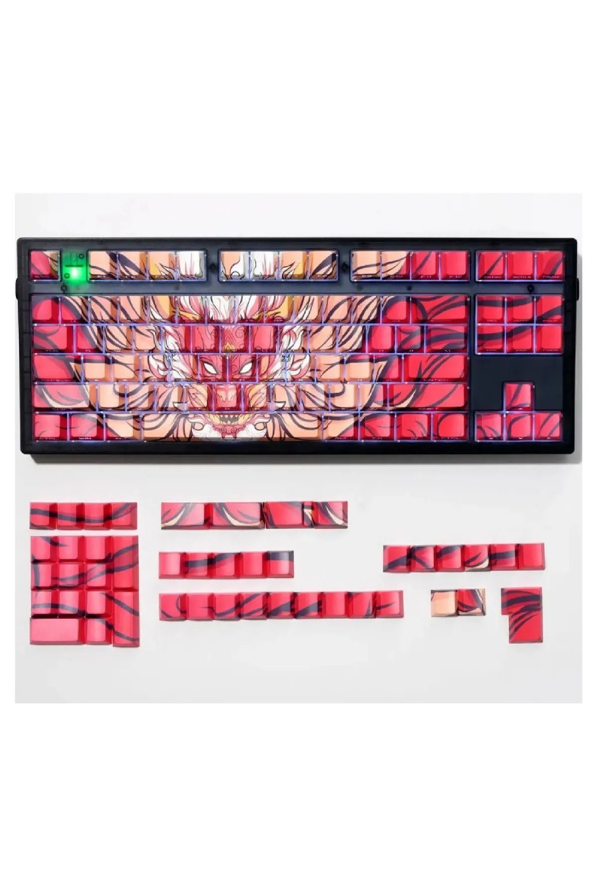 Epomaker 136 Anahtar Orlong Klavye Tuş PBT Çift Atış Yan Baskı Keycaps 108 96 87 NJ80 84 75 68 64 61