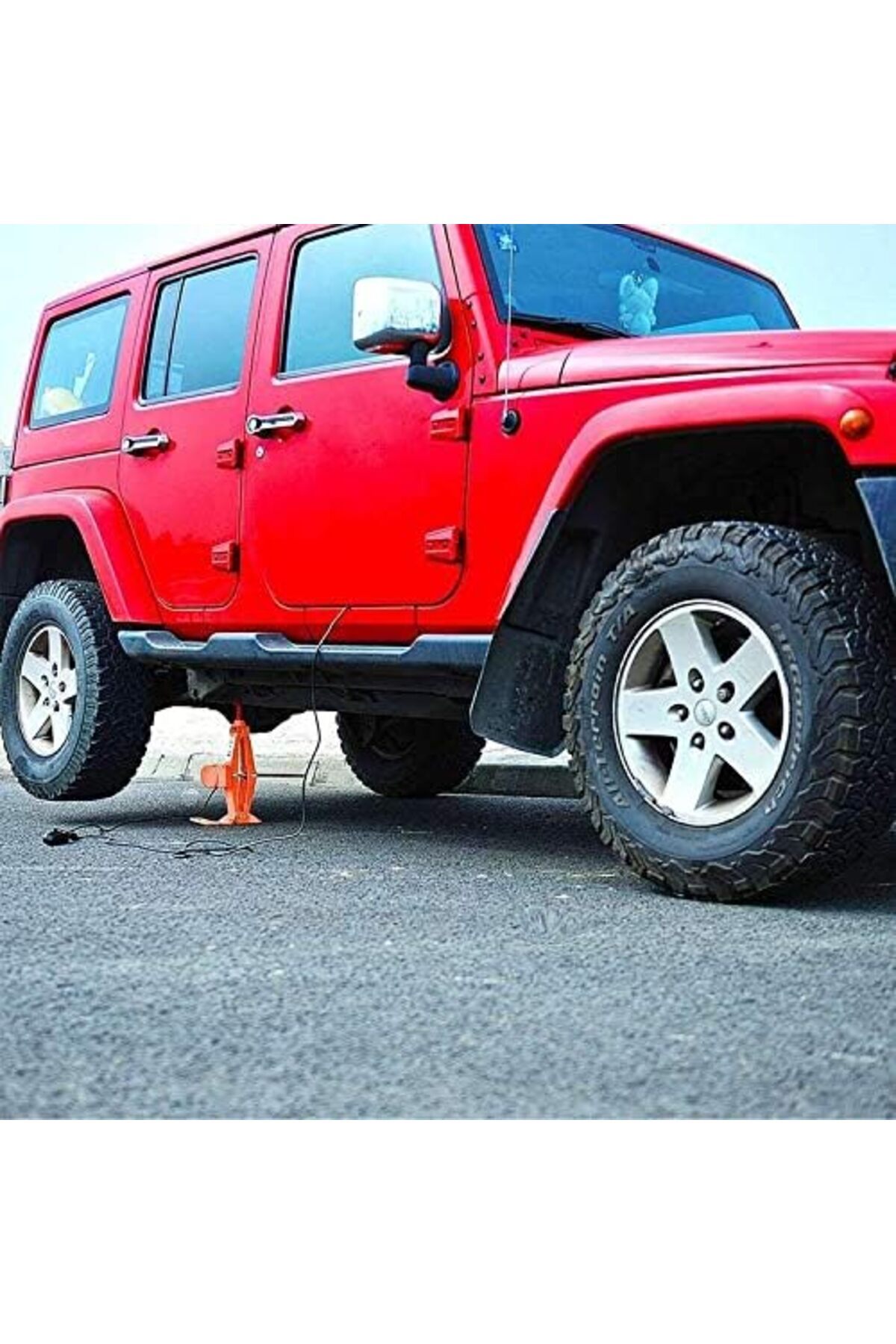 Generic-Electric Car Floor Jack 3 Ton - 12V Automatic Scissor Lift Jack for Quick Tire Change & Replacement 4