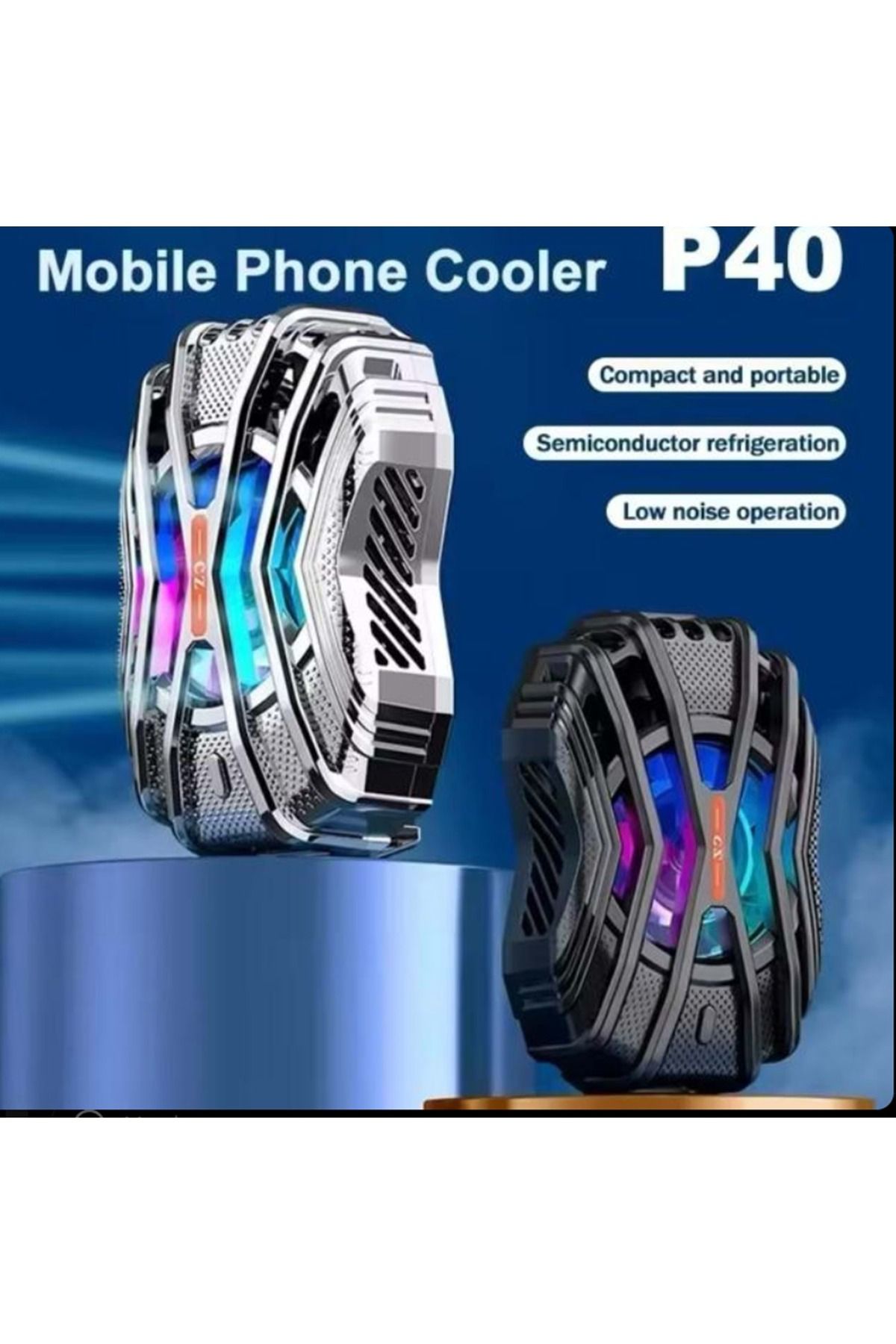 İMEXTECH P40 Kıskaçlı Rgb Işıklı Cep Telefonu Soğutma Buzlu Fan