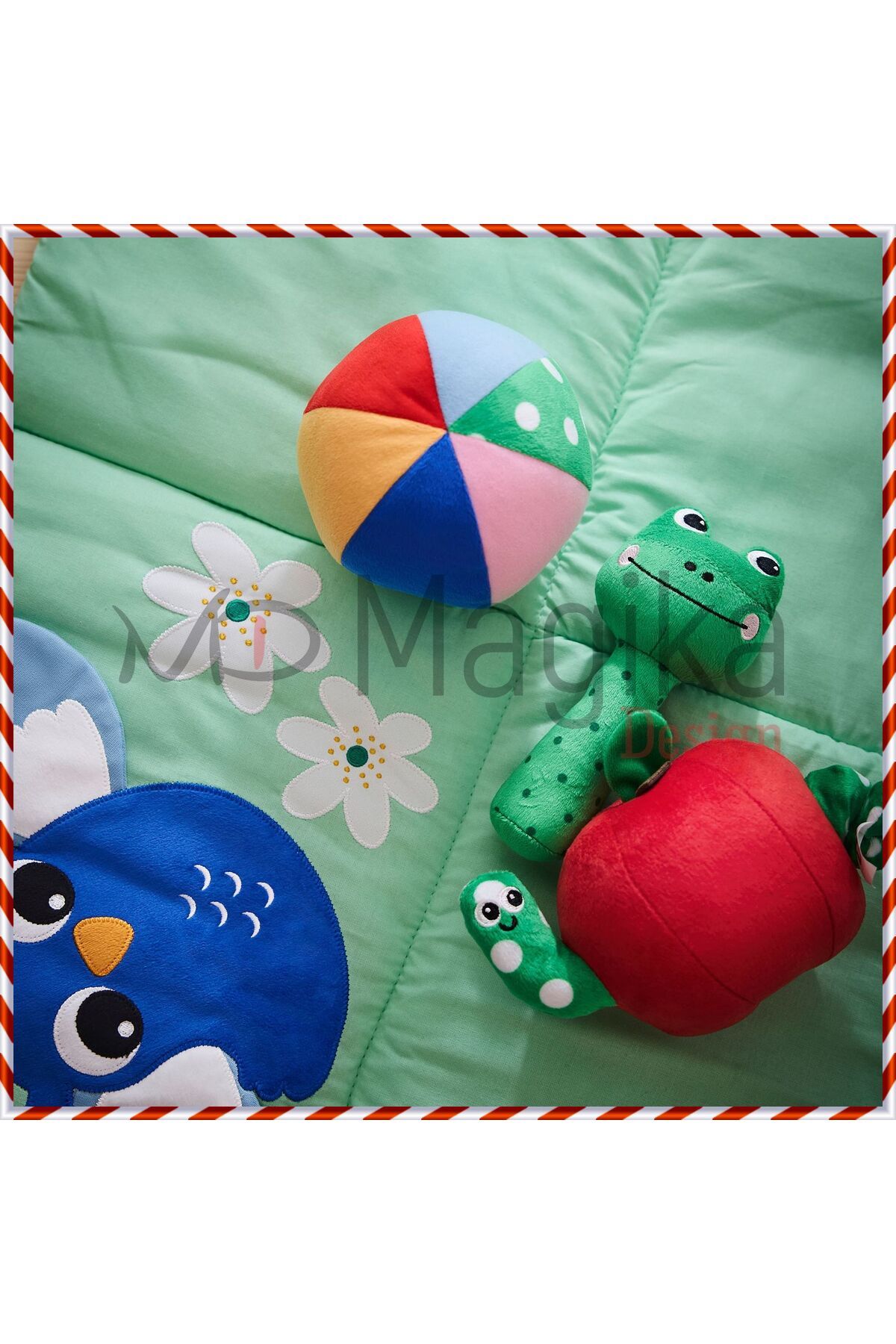 Magika Design Sandbi Yumuşak Renkli Top, Peluş Top Oyuncak, 11 cm