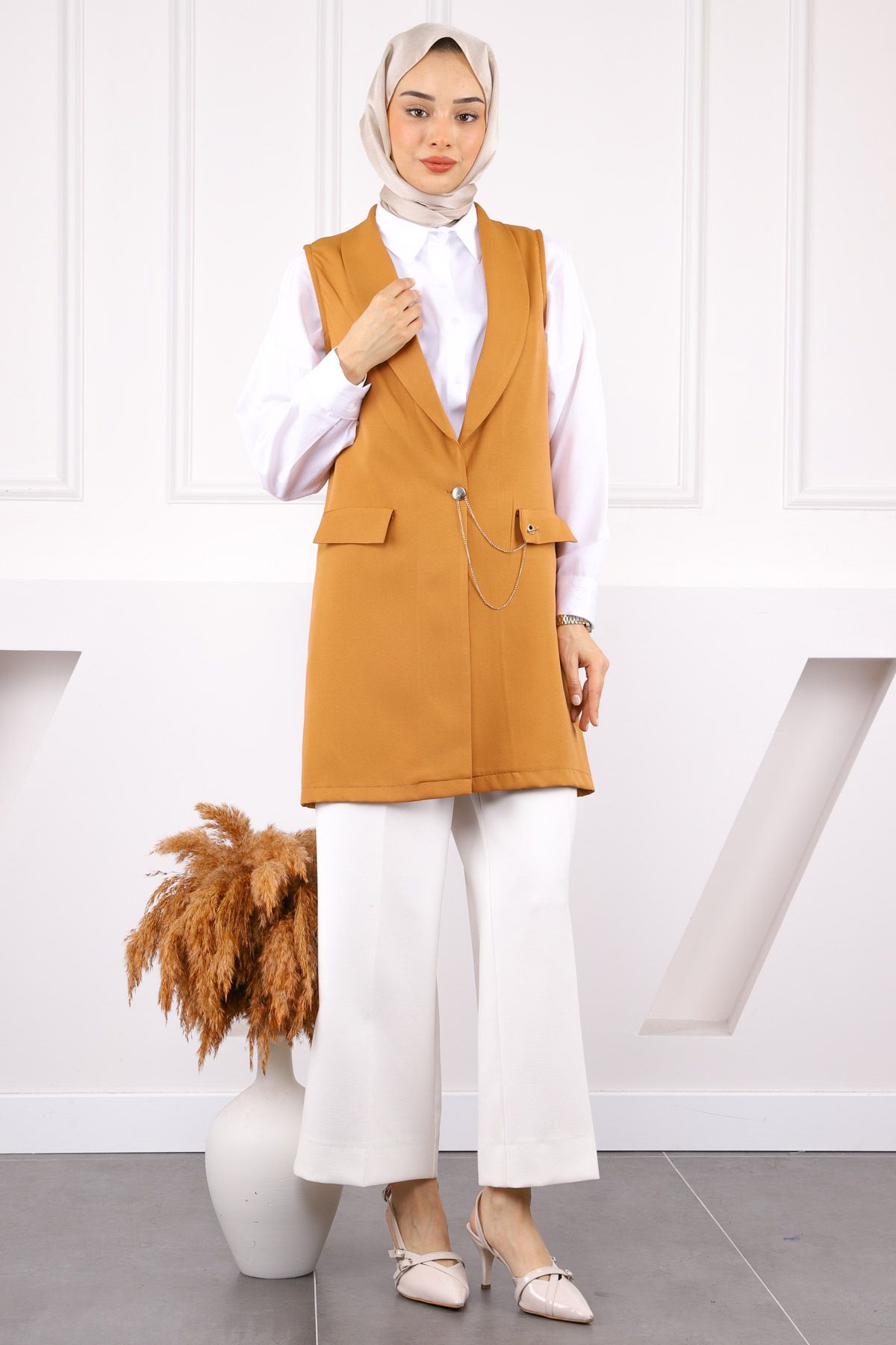 İmajButik-Camel Double Chain Vest 2