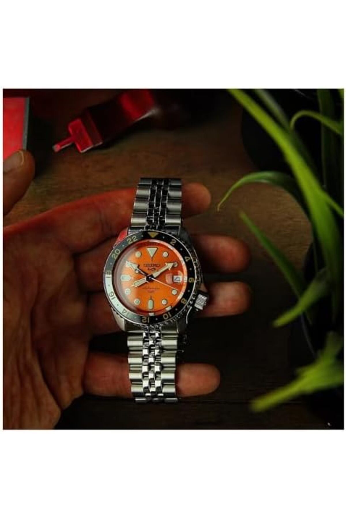 Seiko-5 Sport Orange Automatic Watch SSK005K1 Series GMT SKX Mikan Orange 6