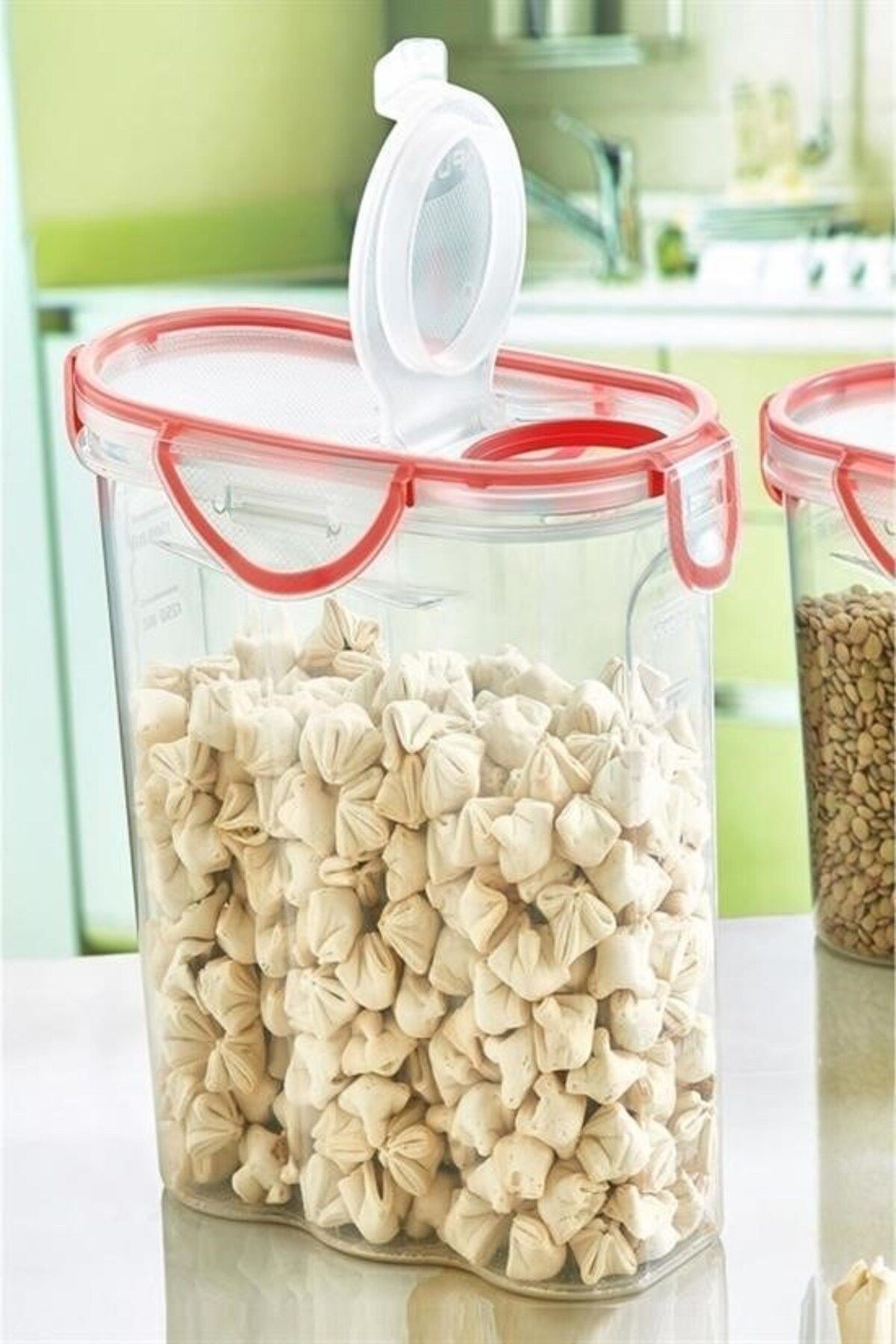 COLLECTİON Kilitli Kapaklı Contalı Hava,Su Sıvı Geçirmez 2,4 Litre Erzak Saklama Kabı-SA590