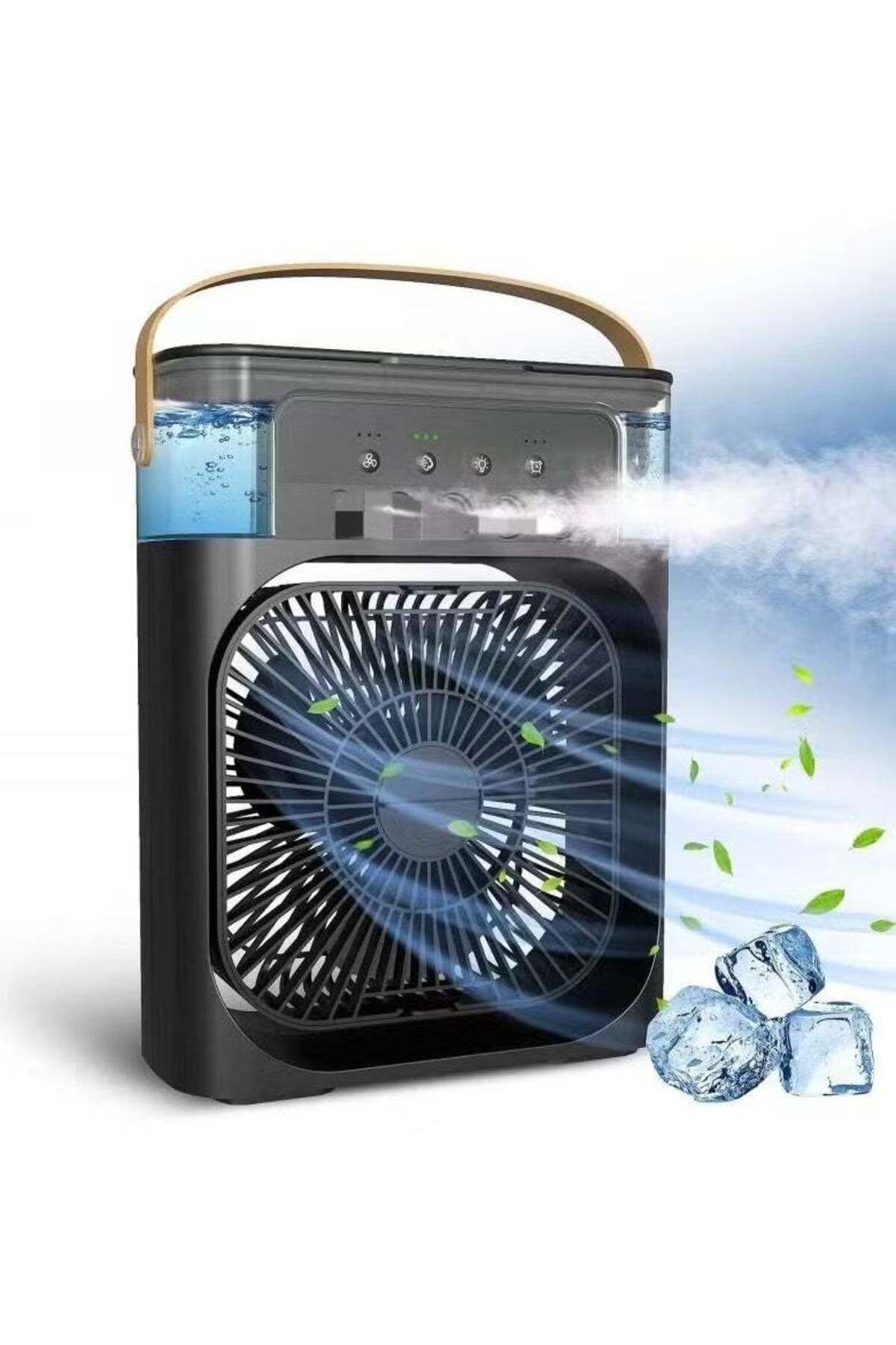 Weedasi-Portable Mist Sprinkler Fan With 5 Water Outputs And 3 Speeds And 7 Different LEDs Light Colours 3