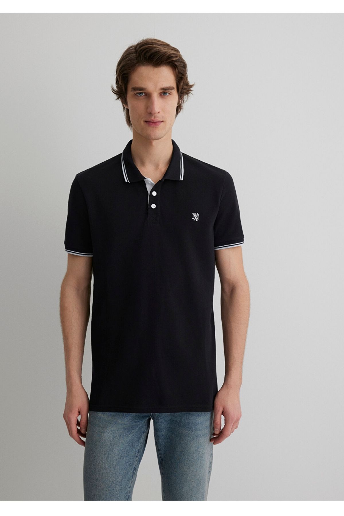 Mavi-Collar Detailed Polo Collar Slim Fit T-Shirt 2