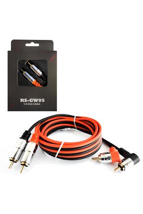 Sosyal Çarşı PROFESYONEL AMFİ OTO TEYP RCA KABLO SİLİKONLU 5MT BAKIR ANFİ RCA...