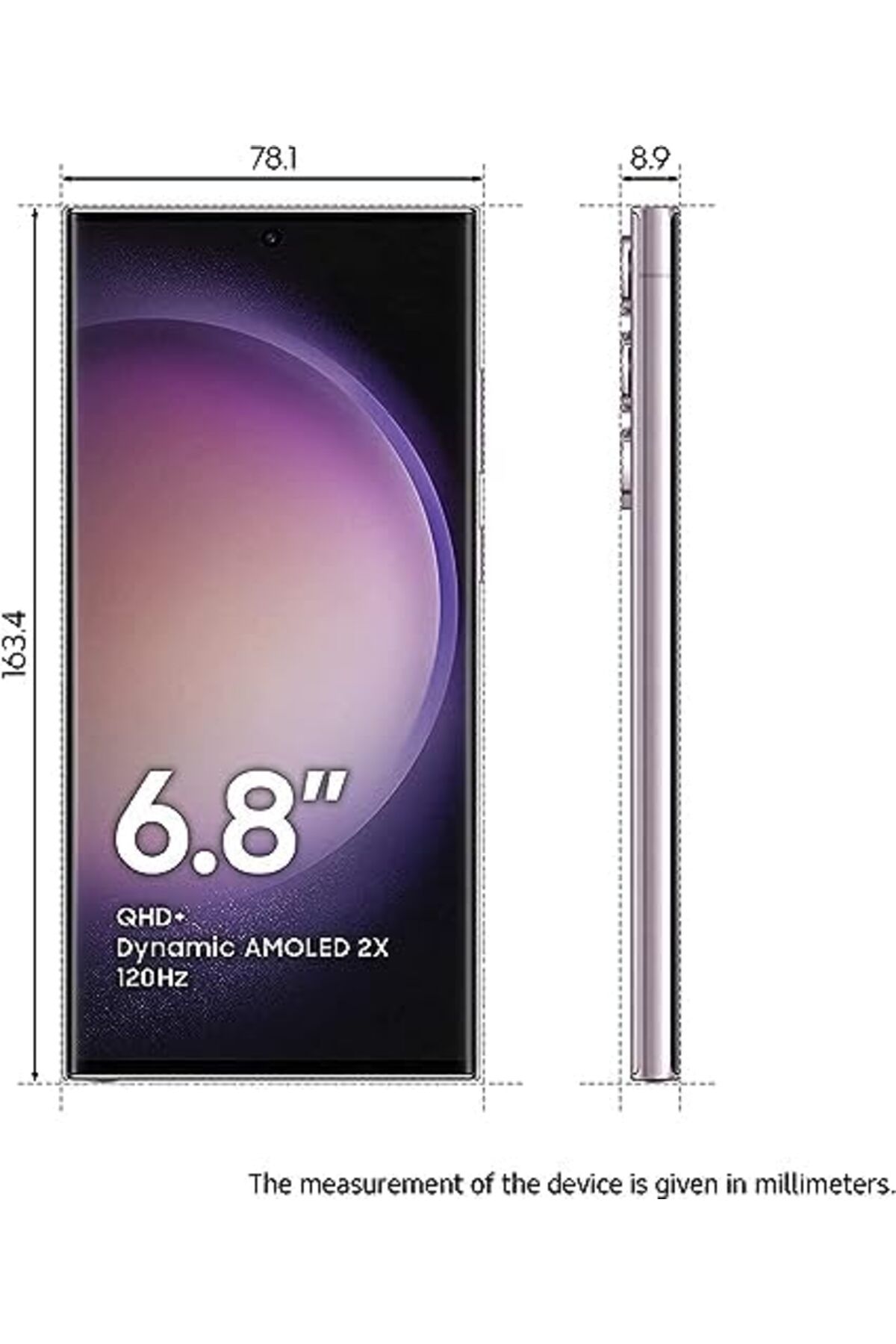Samsung-هاتف جالاكسي S23 ألترا، ذاكرة وصول عشوائي (RAM) سعة 12 جيجابايت وذاكرة تخزين سعة 512 جيجابايت، لون لافندر، إصدار عالمي، يدعم تقنية الجيل الخامس، بشريحتي اتصال. 6