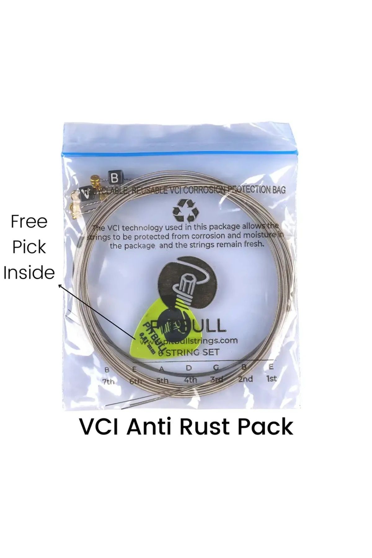 Pitbull Strings-Coated Series Electronic Guitar String Ceg 11-52 Mthb 3Psfb 6