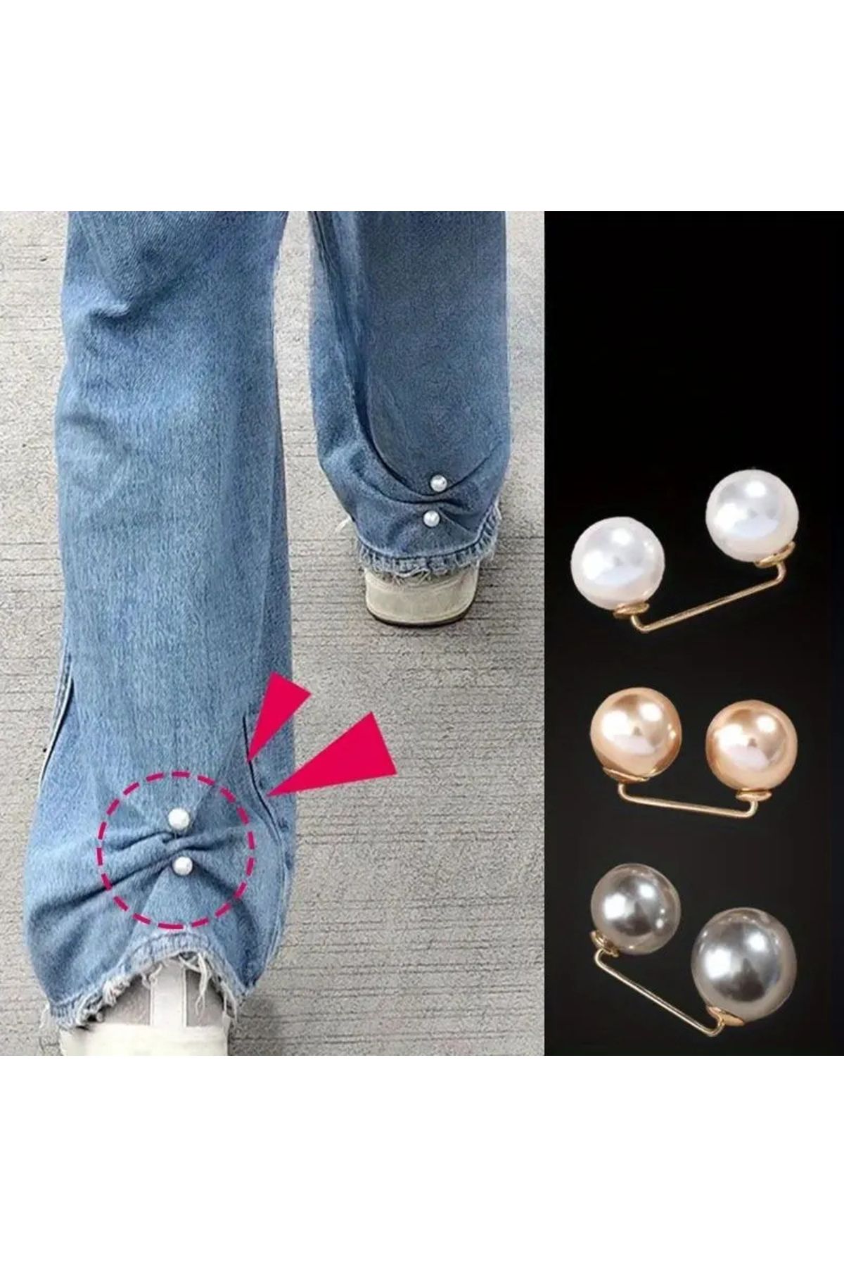 WasWink Kot Ayak Kenarı Sabitleme Klipsi, Göğüs Anti-Aydınlık Dikiş İğnesi, Ayak Basma Önleyici Mop Düğmesi,