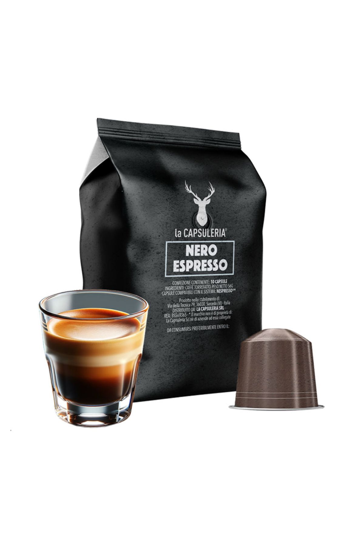 La Capsuleria Cafea Espresso Nero, 10 Capsule Compatibile Nespresso, - One Size