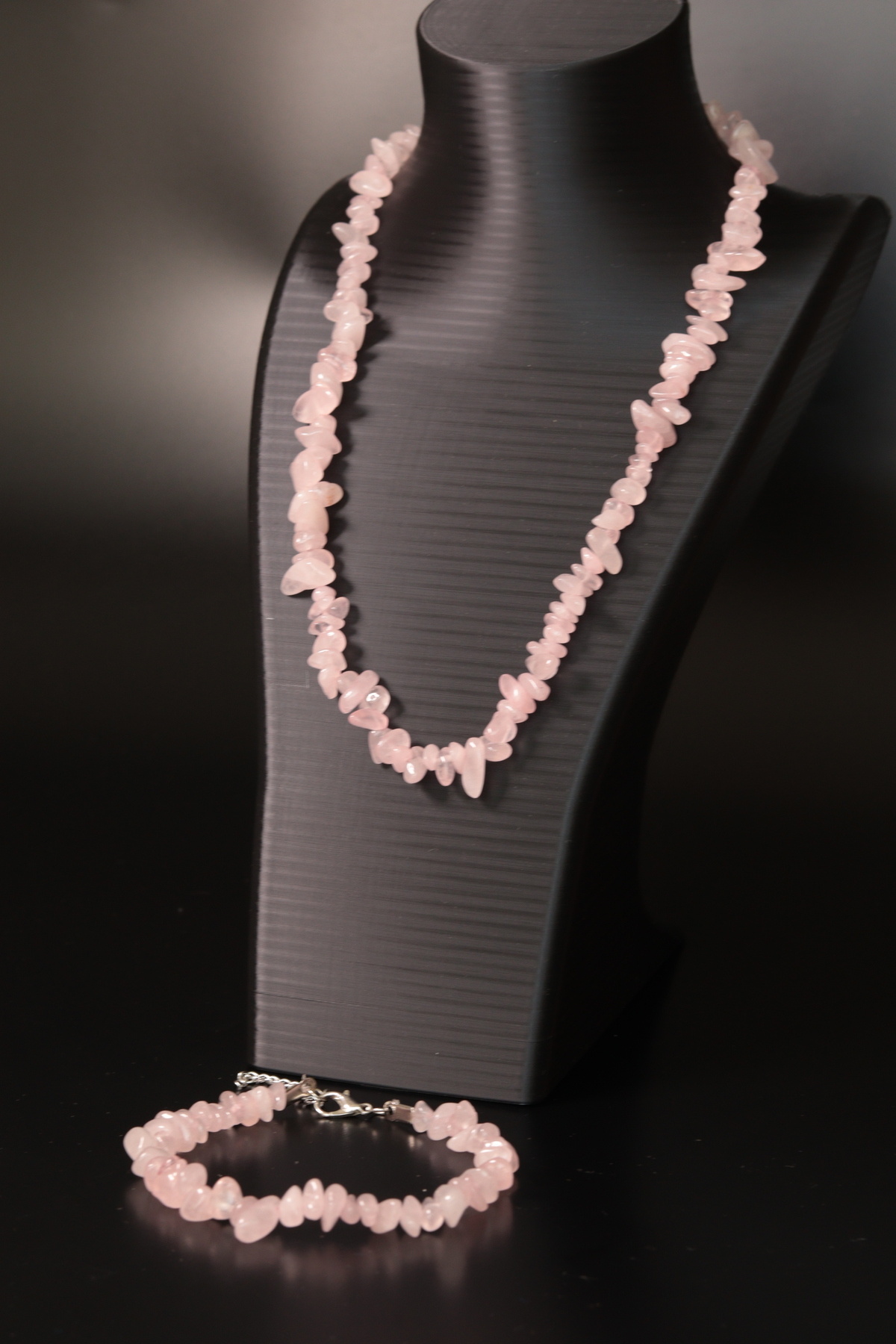 CessNova Sertifikalı %100 Orijinal Kırık Doğal Taş Kolye ve Bileklik Seti