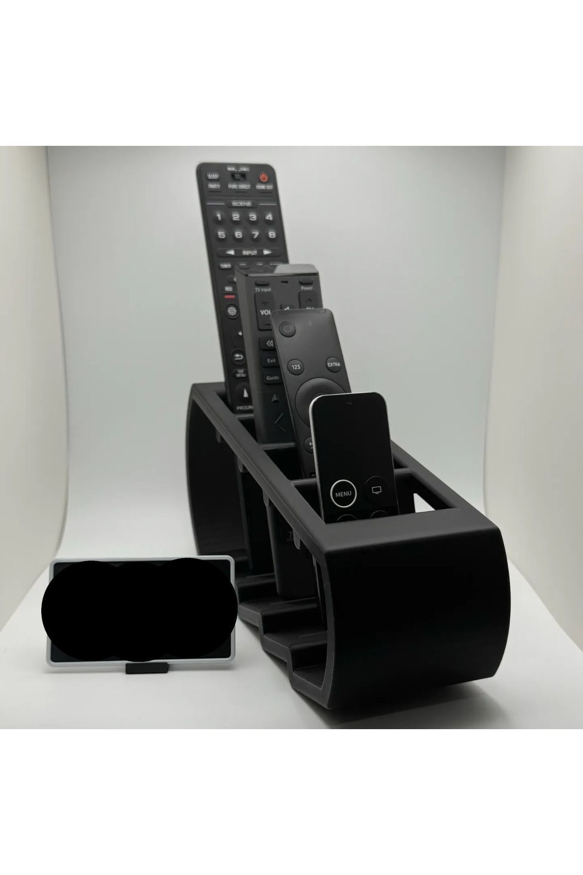teknotrust 4 Gözlü Kumanda Organizer Standı Uzaktan Kumanda Düzenleyici TV Kumandalık Modern