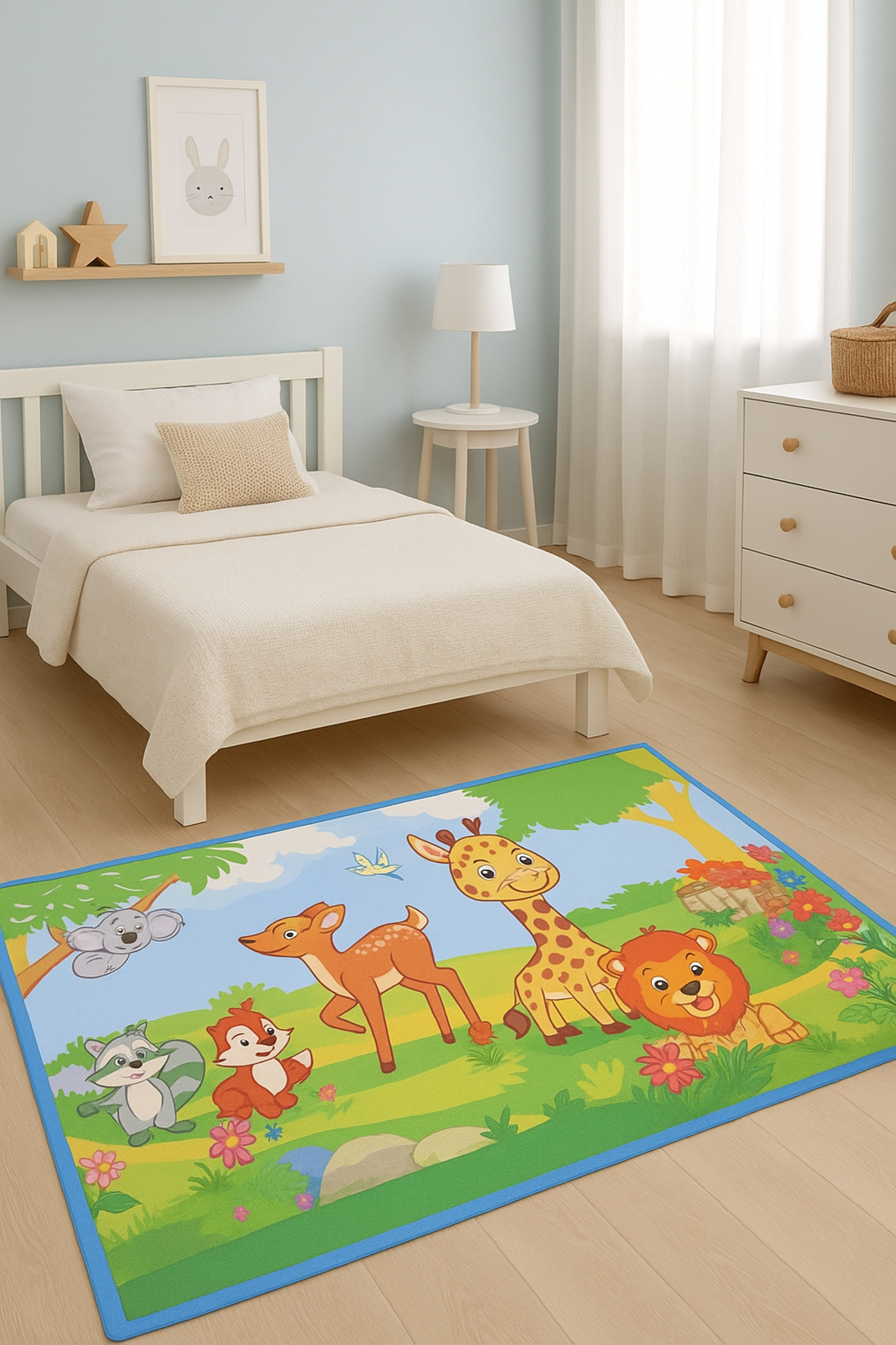 SafeMom 90x145 Bebek, Çocuk, Oyun Matı, Çocuk Halısı - Zoo fotoğrafı 2 (önizleme)