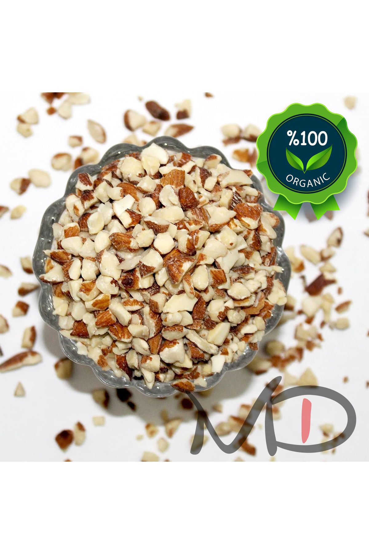 Magika Design Pirinç Badem, Parça Badem 250 G - %100 Doğal, %100 Taze, %100 Organik