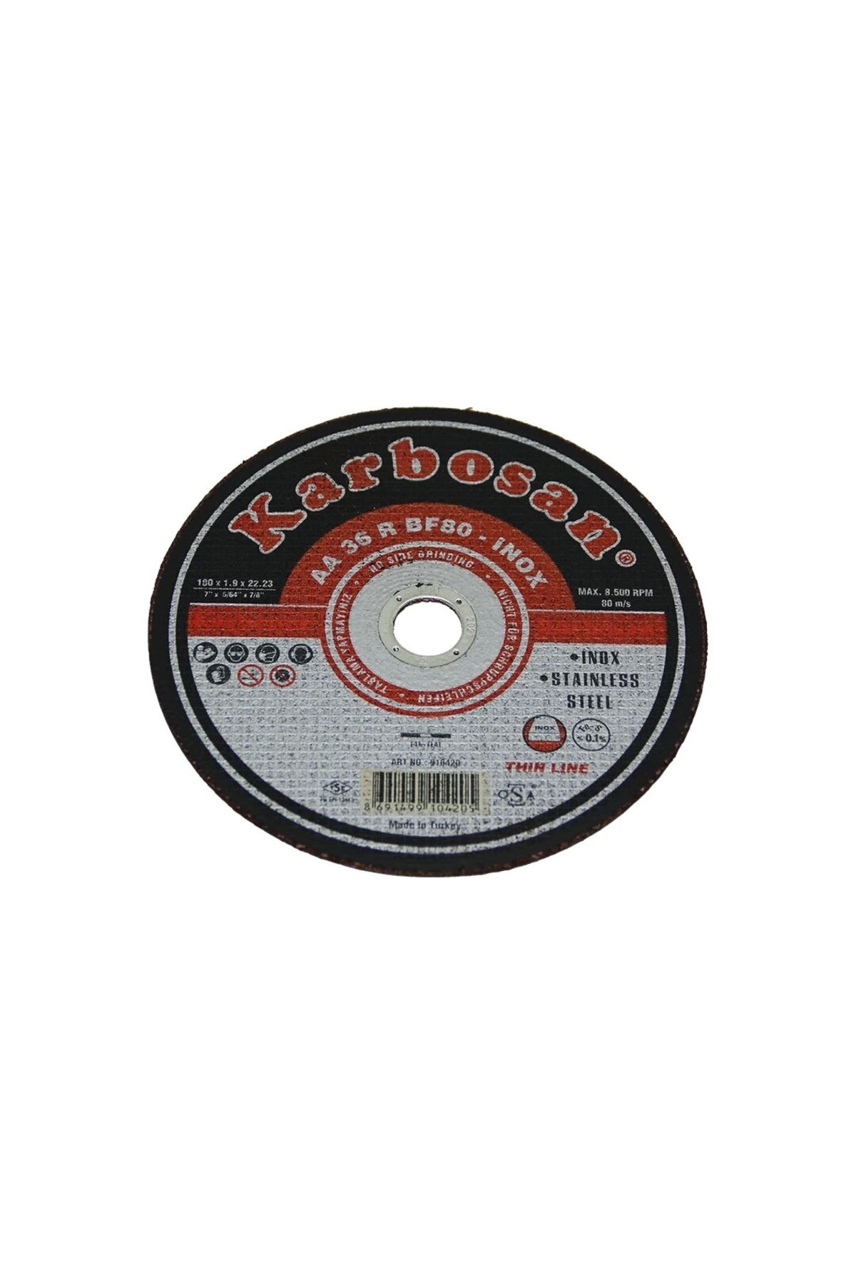Miravm İnox Metal Kesici Disk 180mmx1.9x22 (4172)