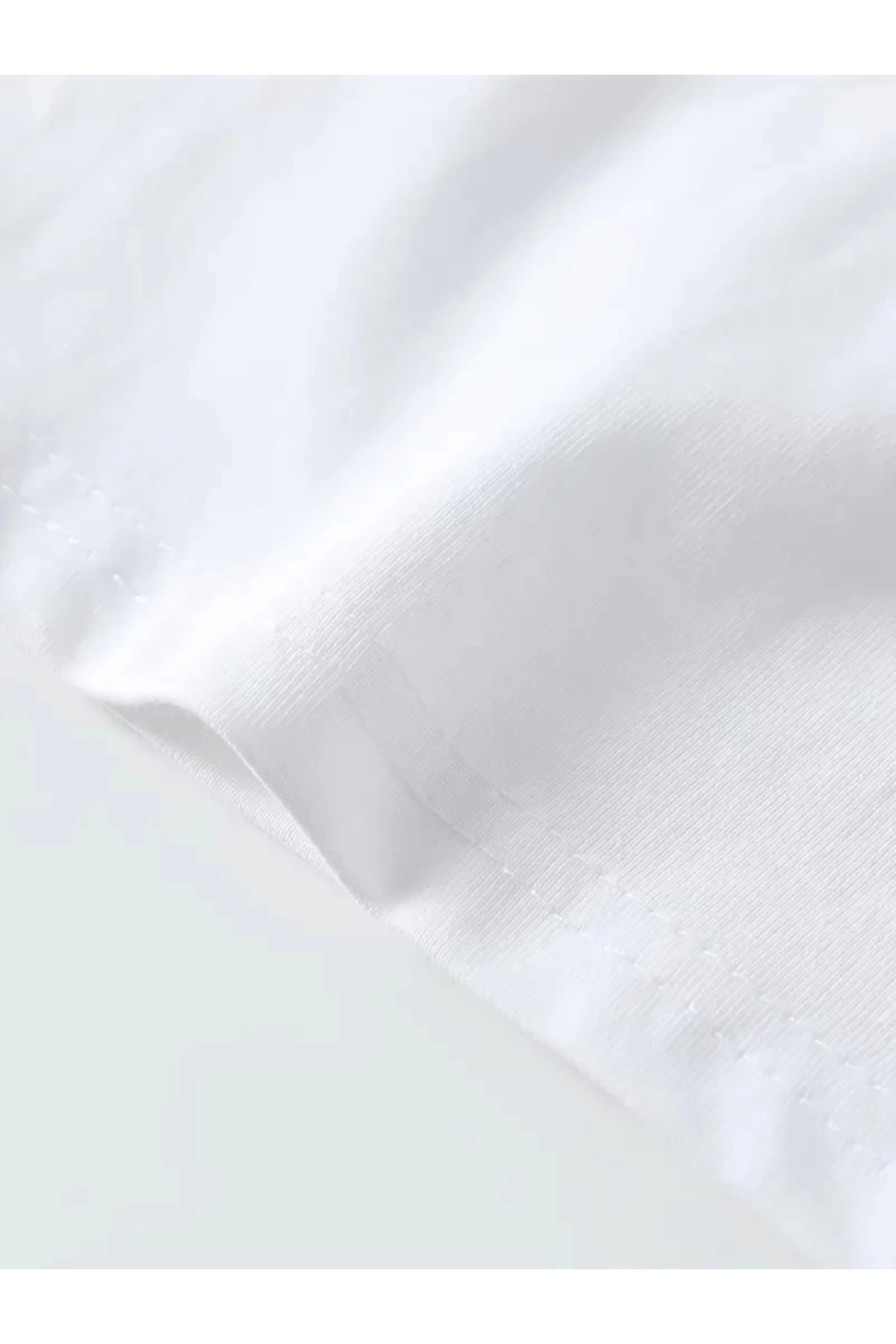 Baskılı Oversize Bisiklet Yaka T-shirt - Beyaz