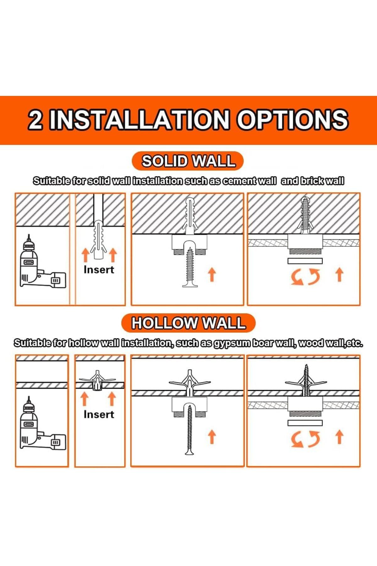 fulina-6 Pack Ceiling Hooks, Easy To Install & Reusable, Wide Application for Hanging Lights with Wire 2