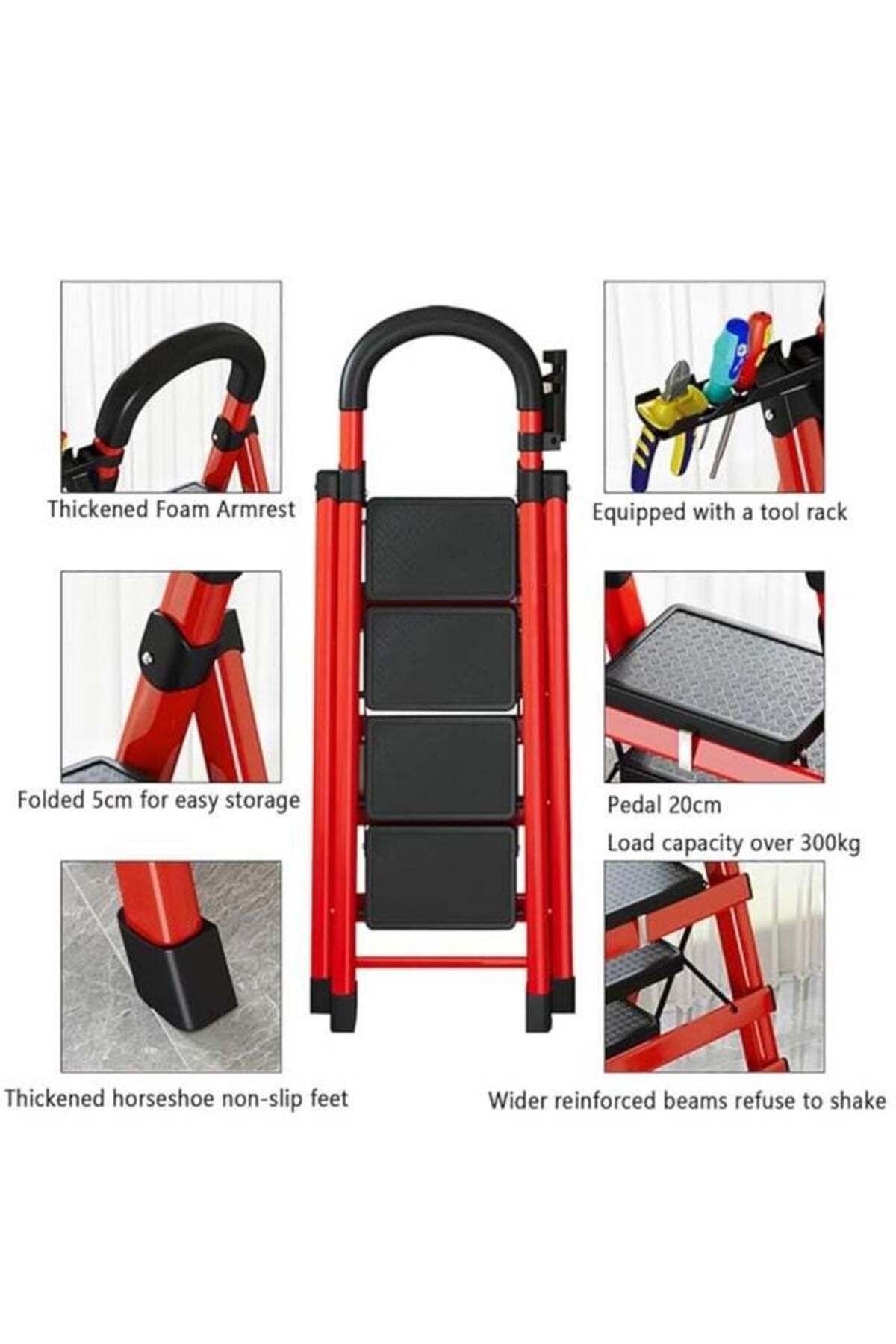COOYA-Multifunctional portable ladder, durable, foldable design, non-slip steps, easy to use, for home use 2