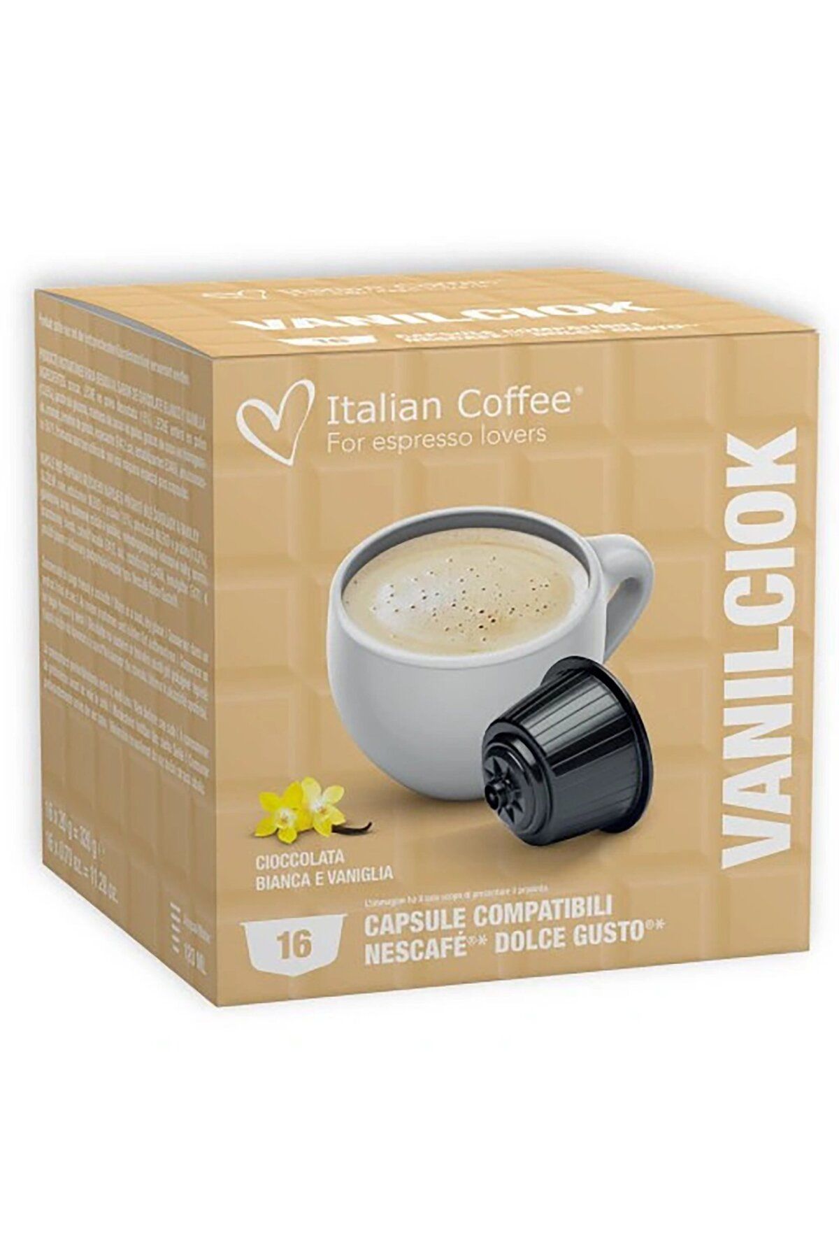 Italian Coffee Vanilciok, 16 Capsule Compatibile Nescafé Dolce Gusto, - One Size