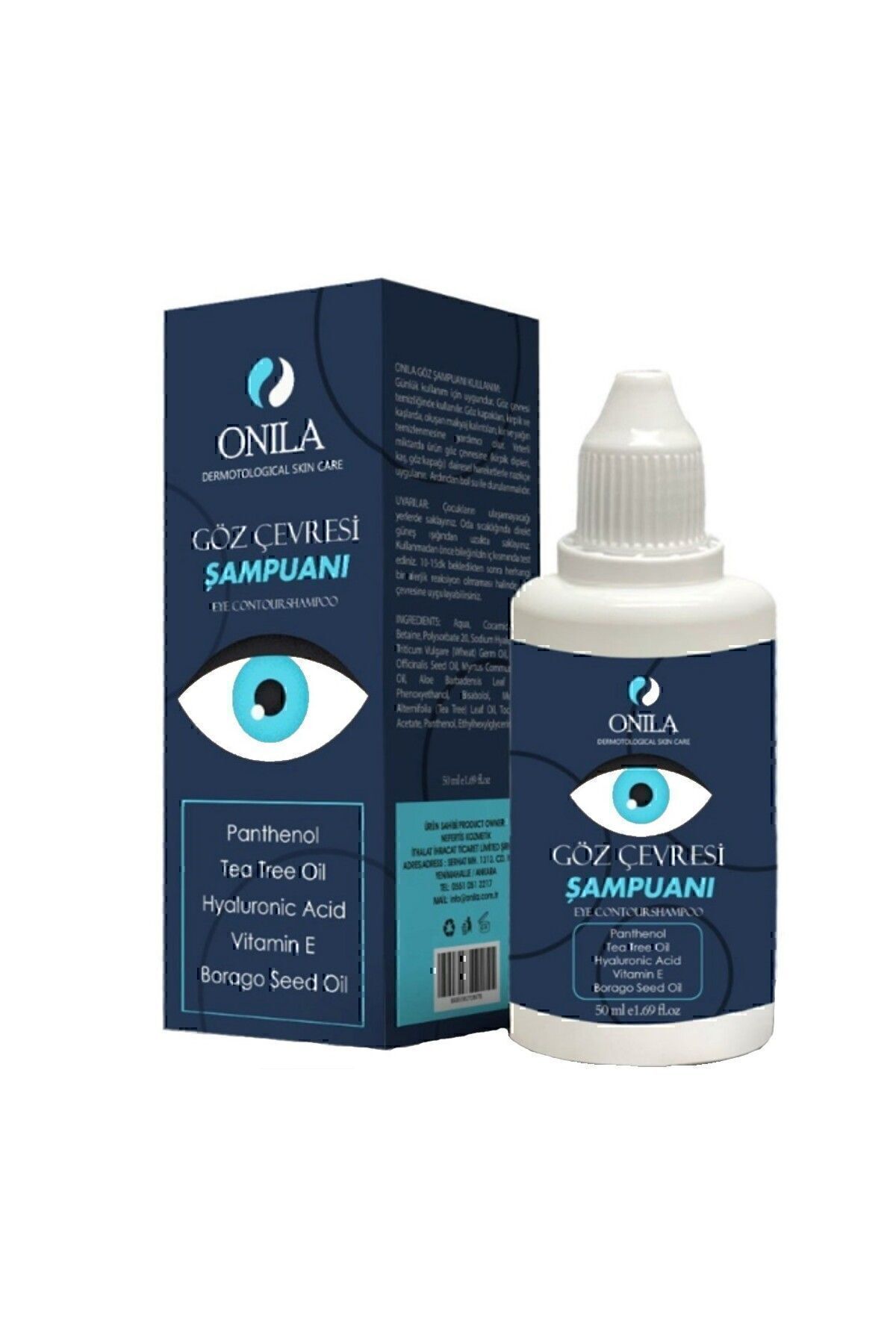 Onila Göz Çevresi Şampuanı 50 ml ( Göz Kapağı, Kaş Ve Kirpik Diplerinin Temizliğinde) 07/2026